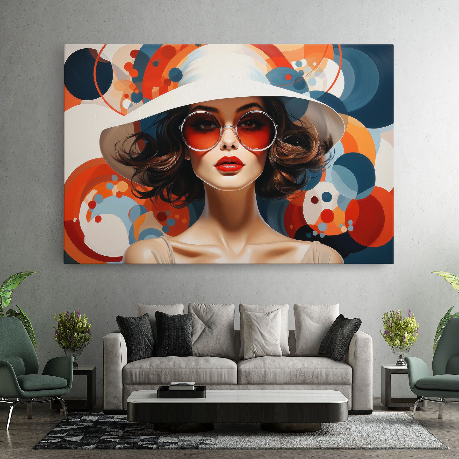 Big Glasses Woman mockup 7