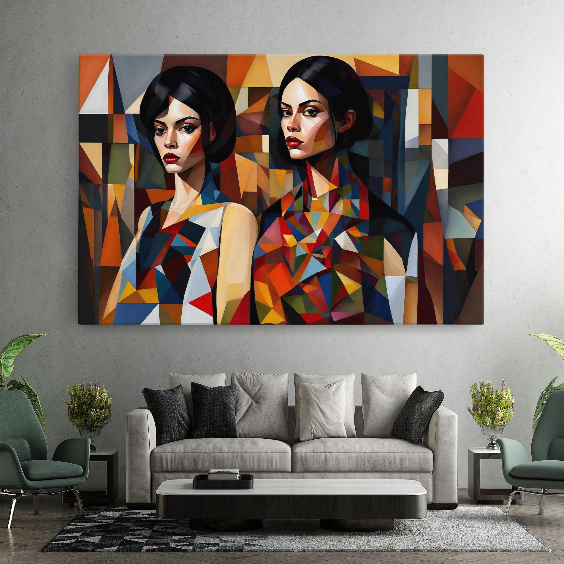 Tablou Canvas Young Abstract Women mockup 7