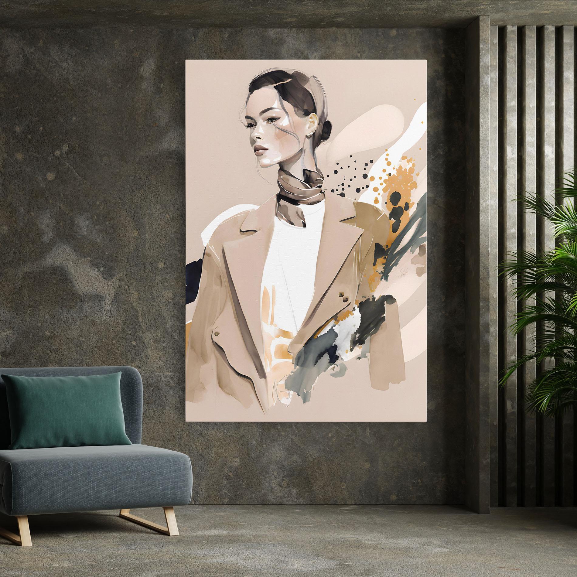 Tablou Canvas Watercolor Stylish Model mockup 7