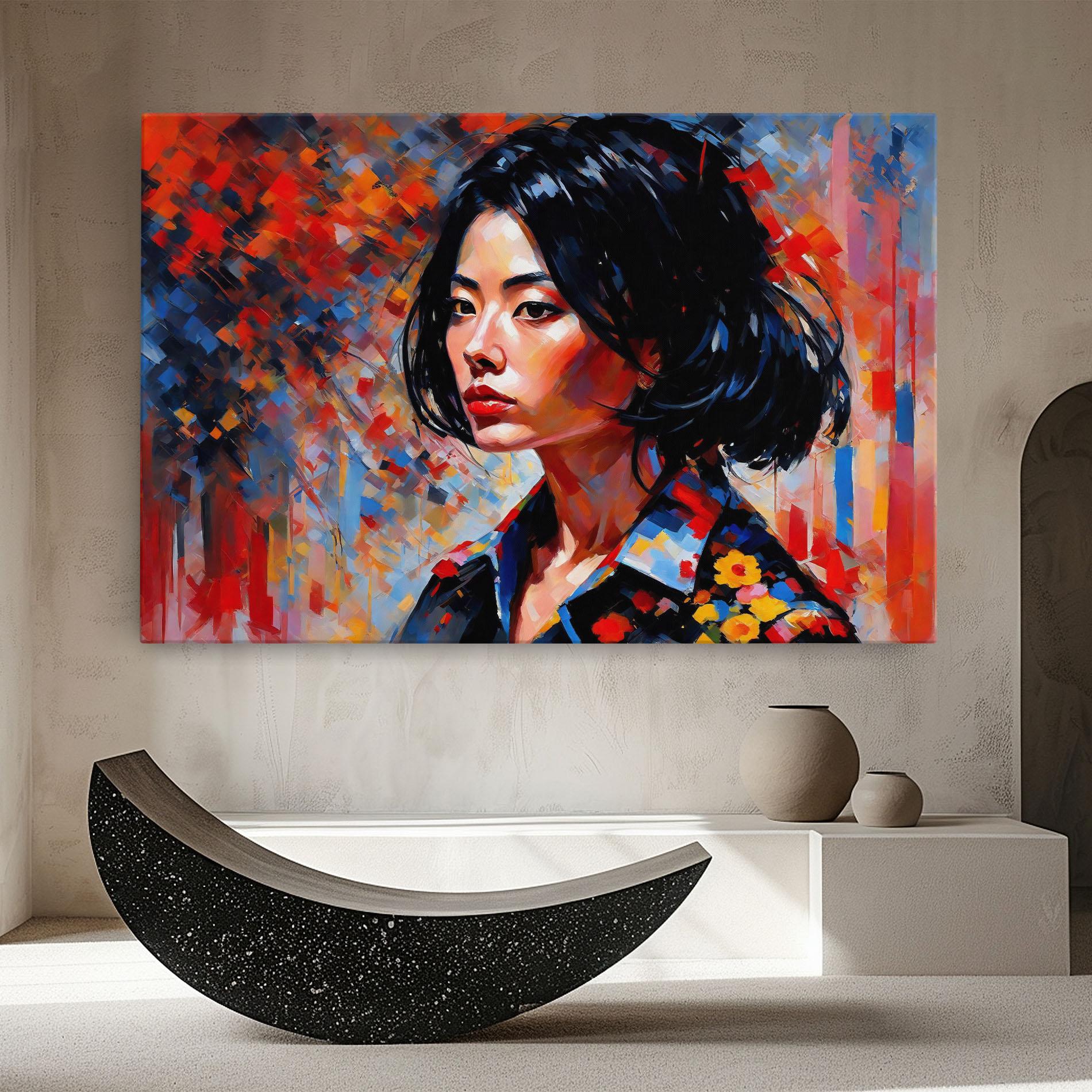 Tablou Canvas Beautiful Asian Woman mockup 8
