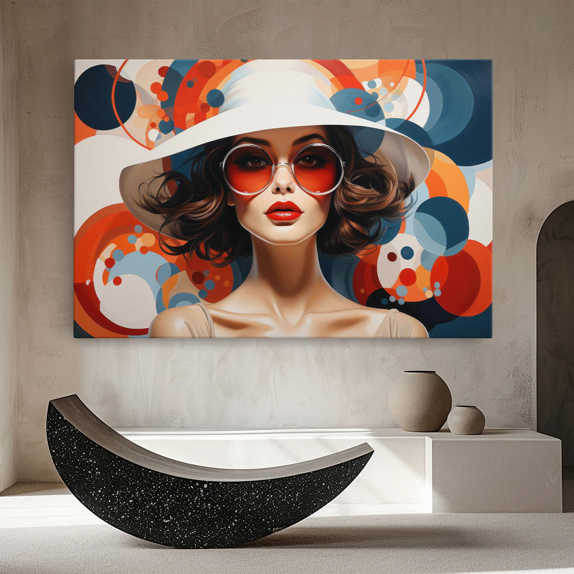 Tablou Canvas Big Glasses Woman mockup 8