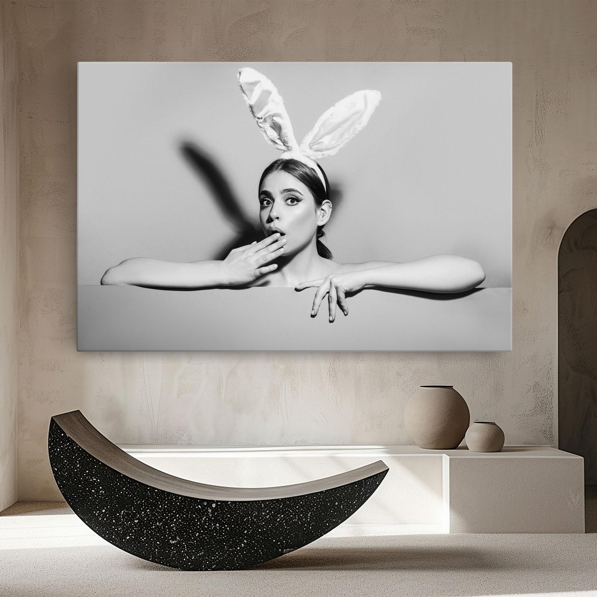 Tablou Canvas Bunny Ears Peeking mockup 8