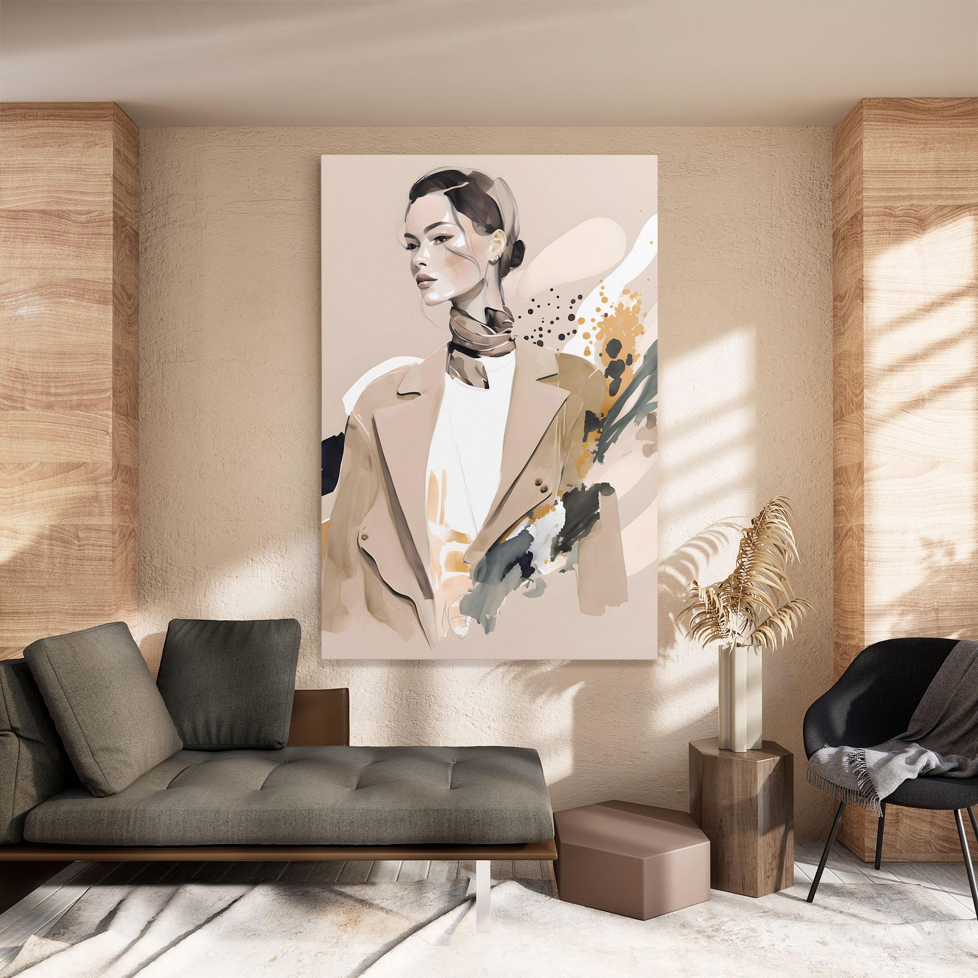 Tablou Canvas Watercolor Stylish Model mockup 8