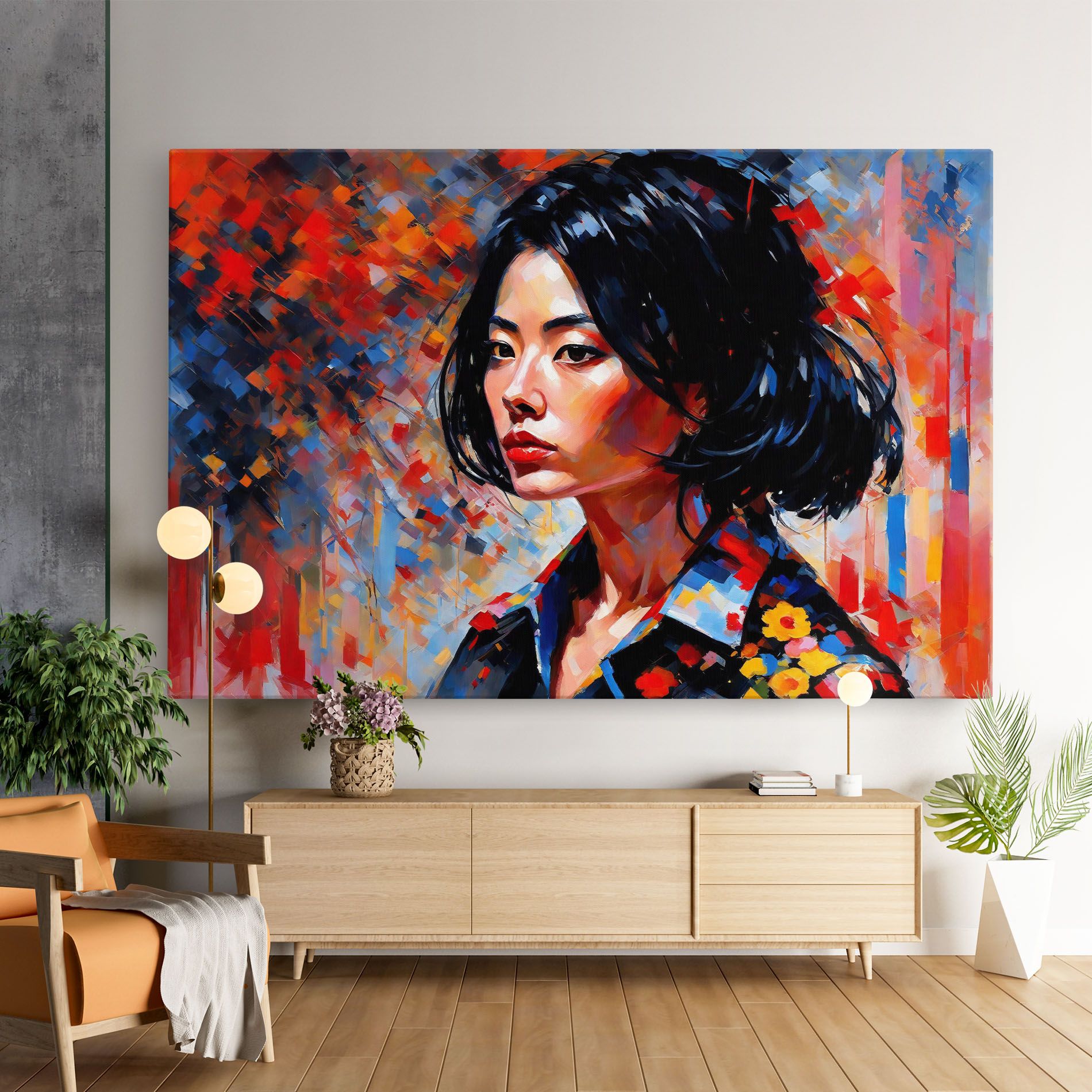 Beautiful Asian Woman mockup 9