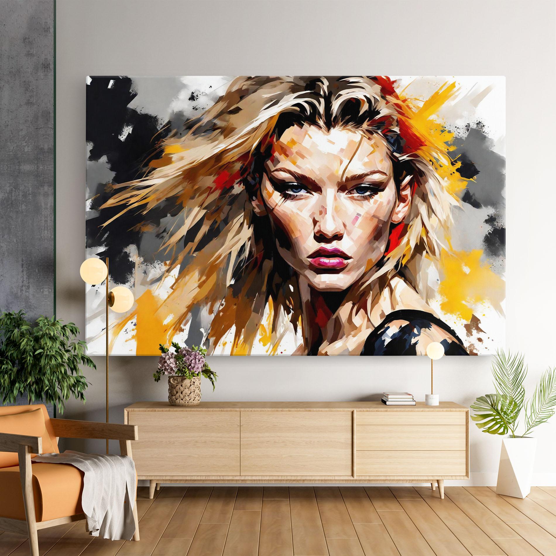 Tablou Canvas Blond Hair Splash mockup 9