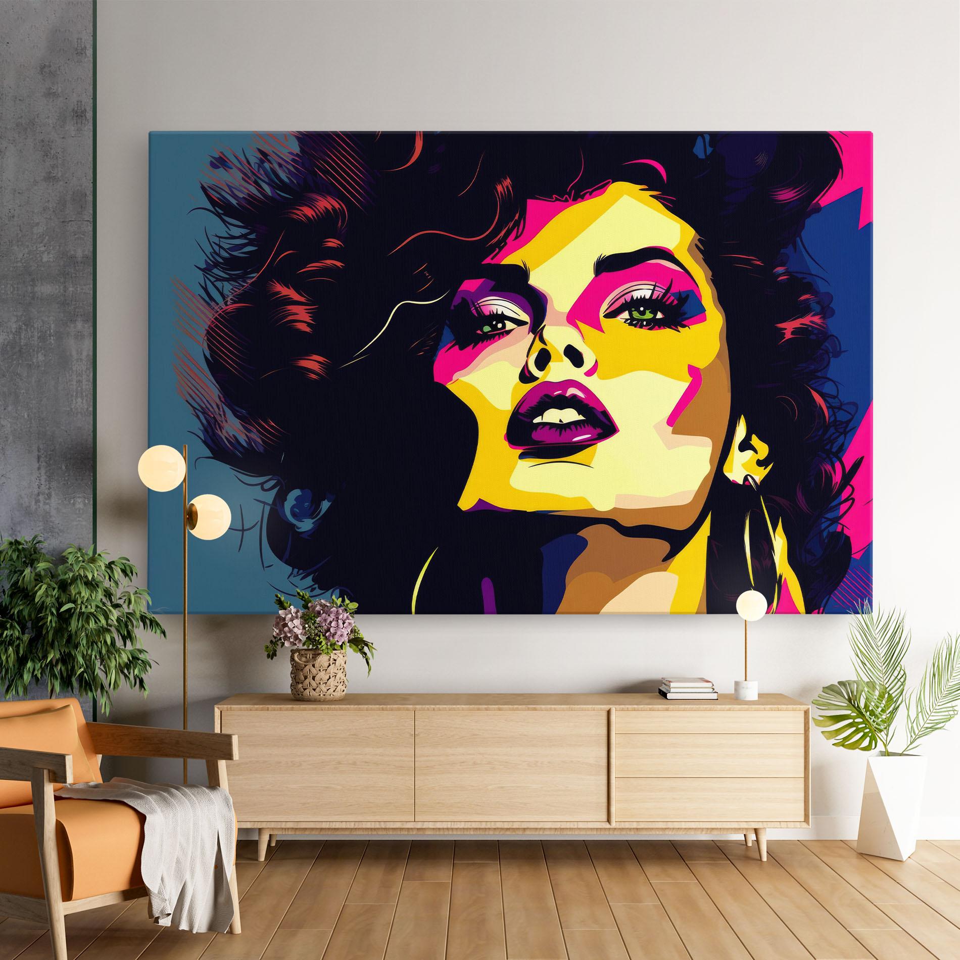 Tablou Canvas Pop Art Portrait Woman mockup 9