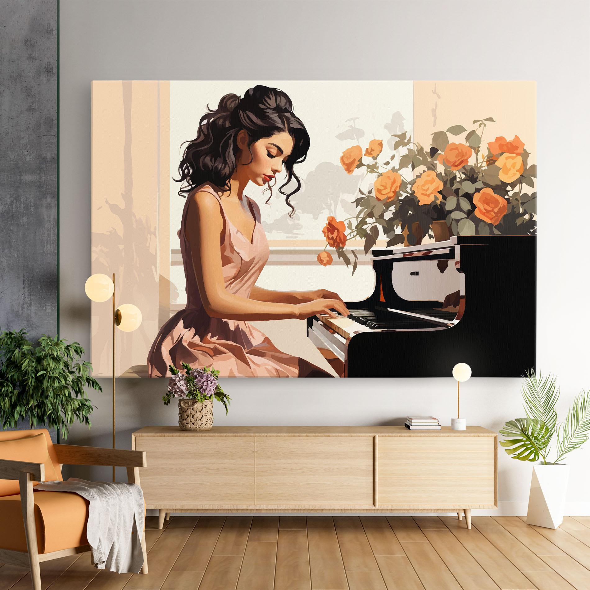 Tablou Canvas Singer Painting mockup 9