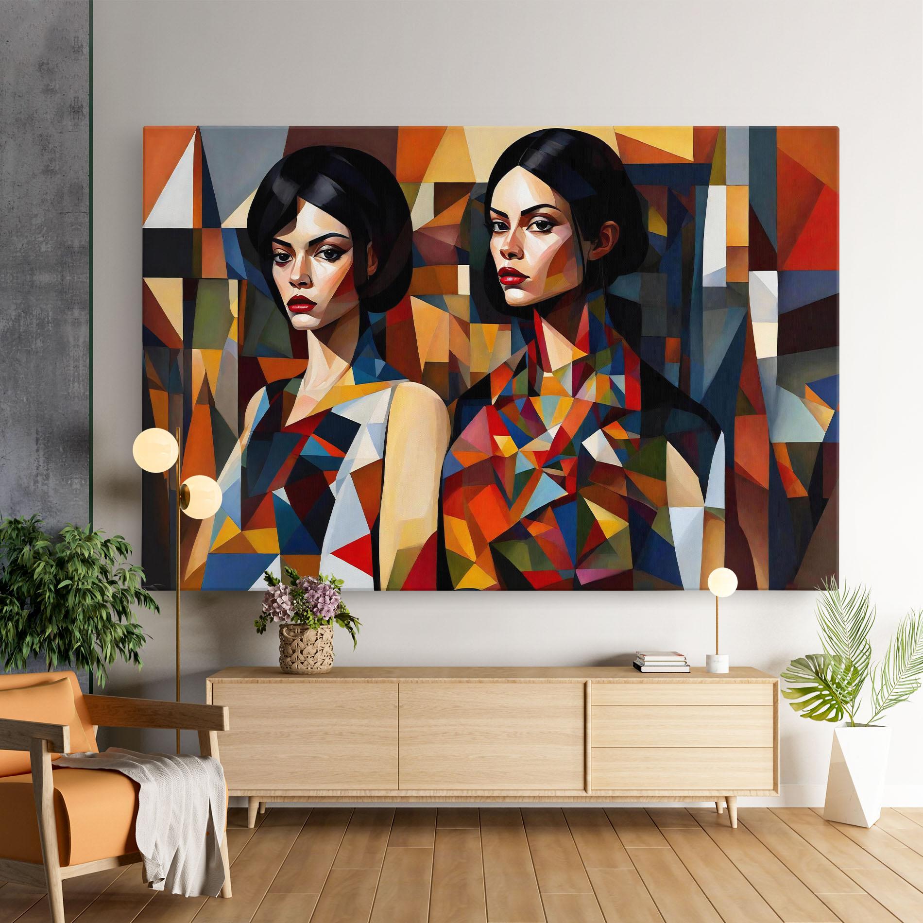 Tablou Canvas Young Abstract Women mockup 9