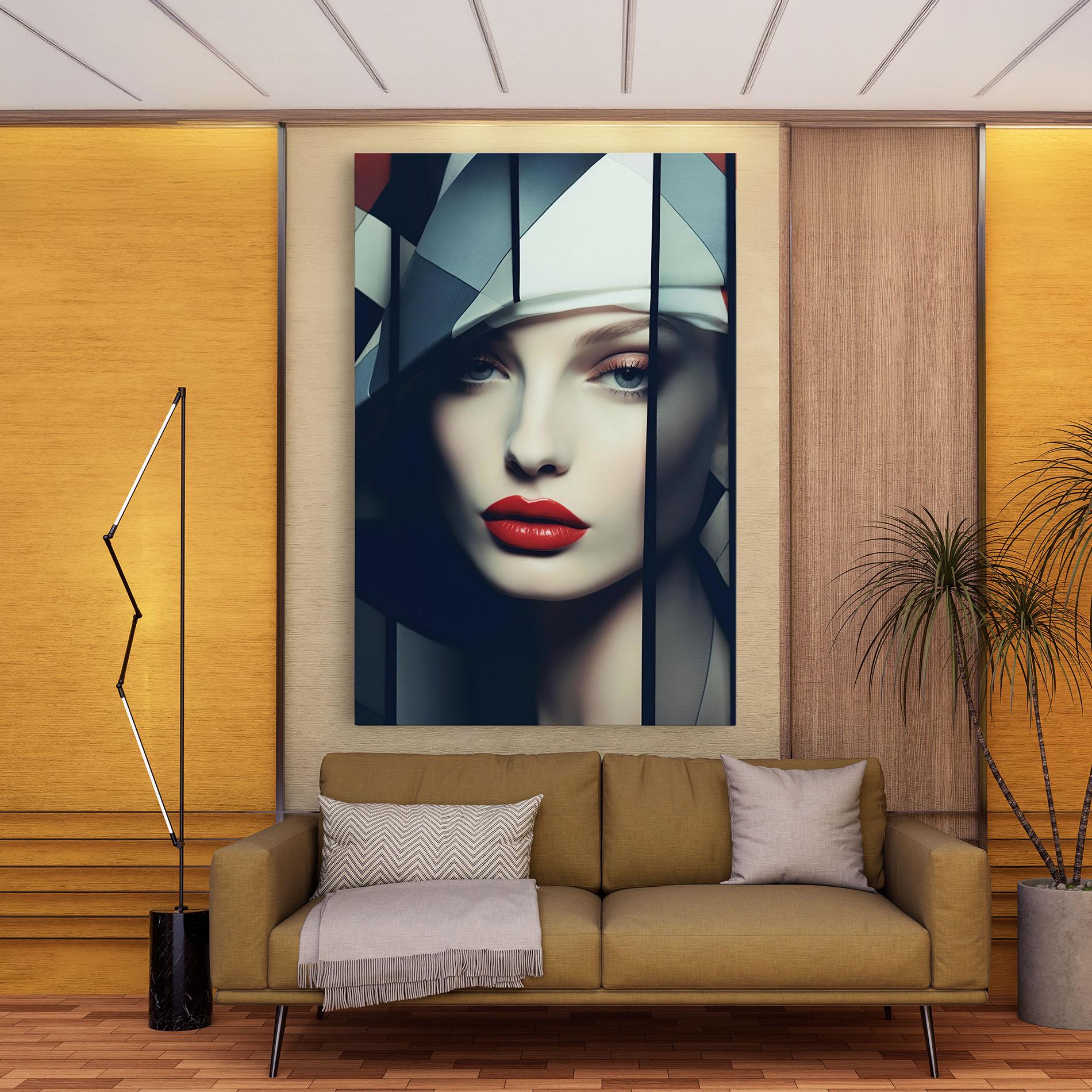 Tablou Canvas Big Juicy Lips Woman mockup 9