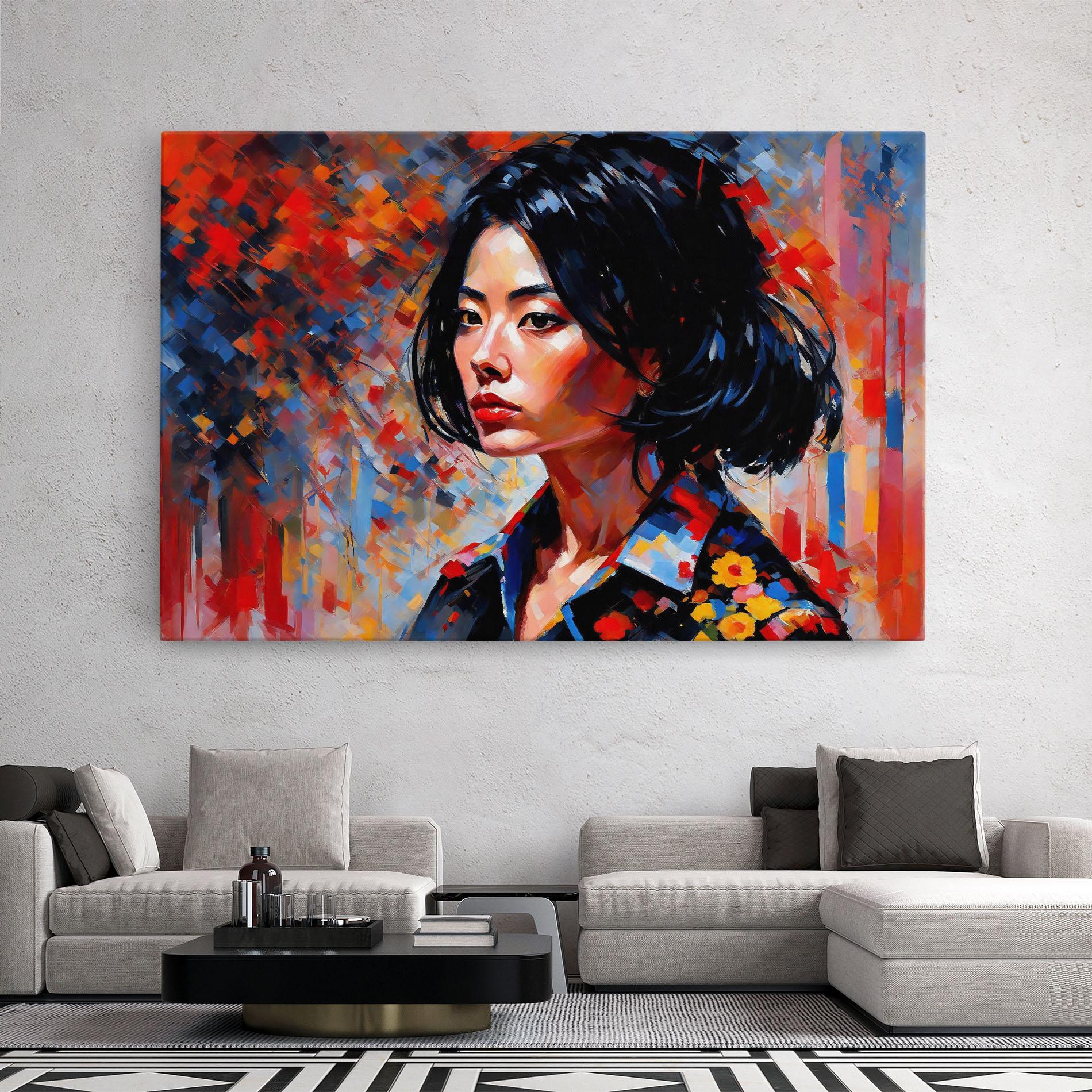 Tablou Canvas Beautiful Asian Woman mockup 2
