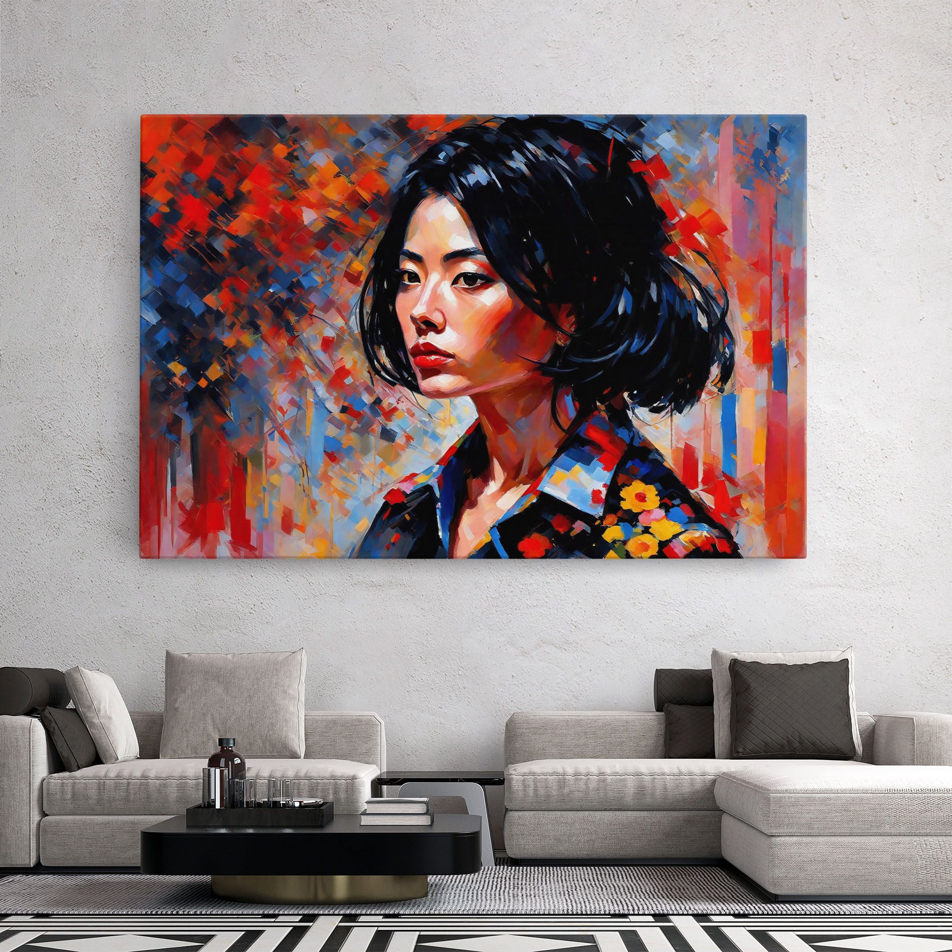 Beautiful Asian Woman mockup 2