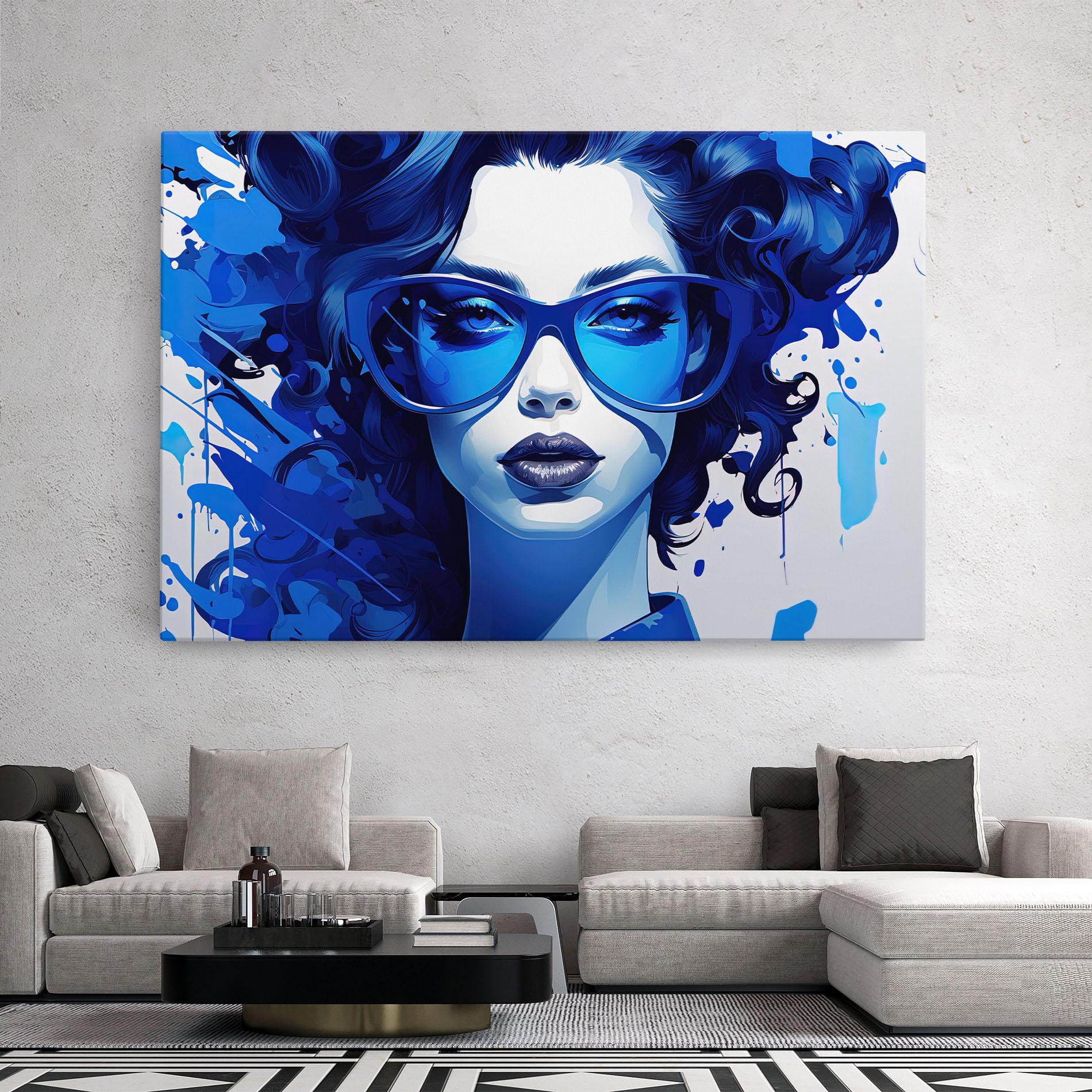 Tablou Canvas Big Blue Glasses mockup 2