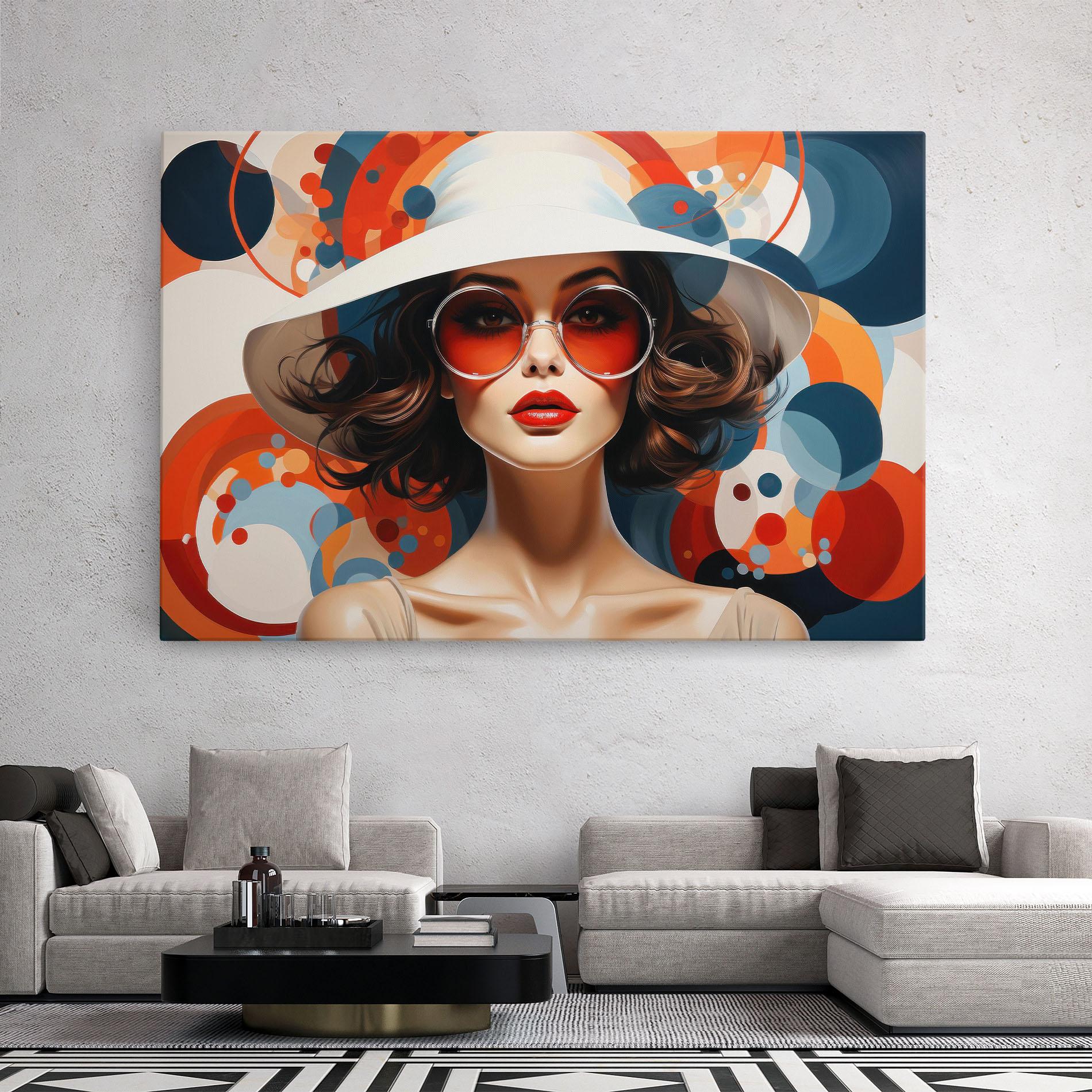 Tablou Canvas Big Glasses Woman mockup 2