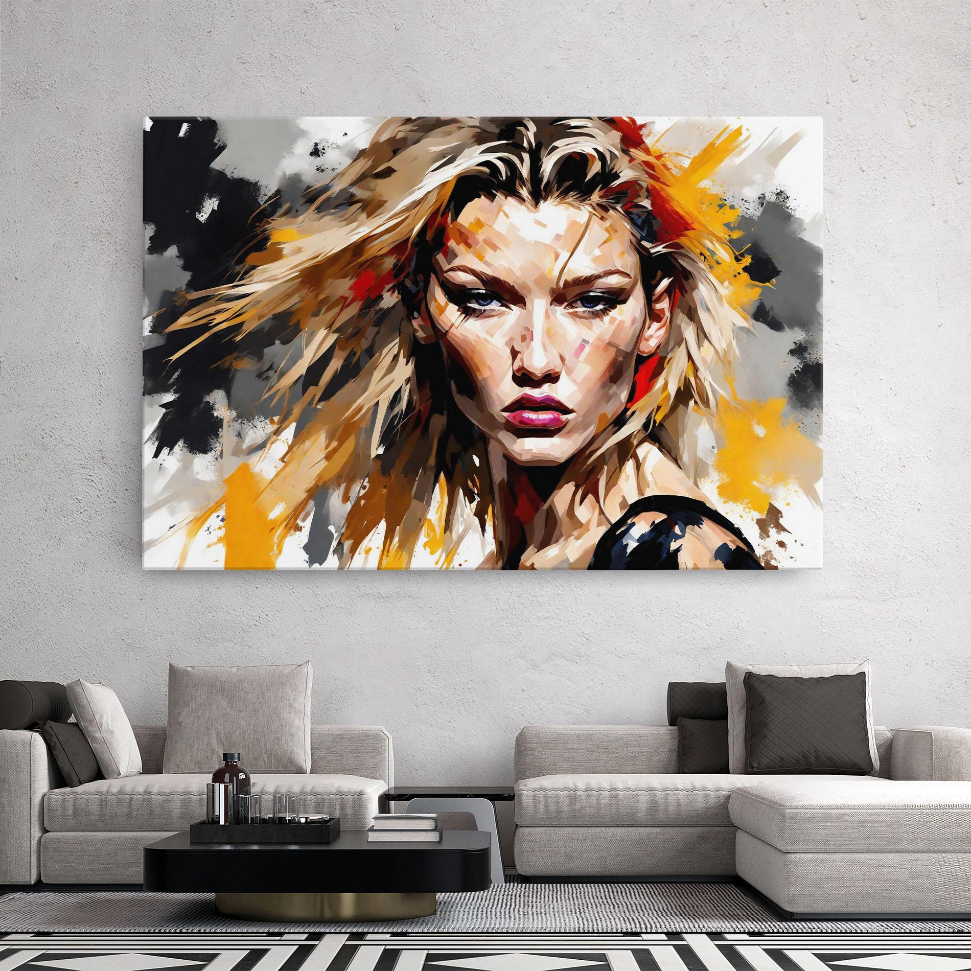 Tablou Canvas Blond Hair Splash mockup 2