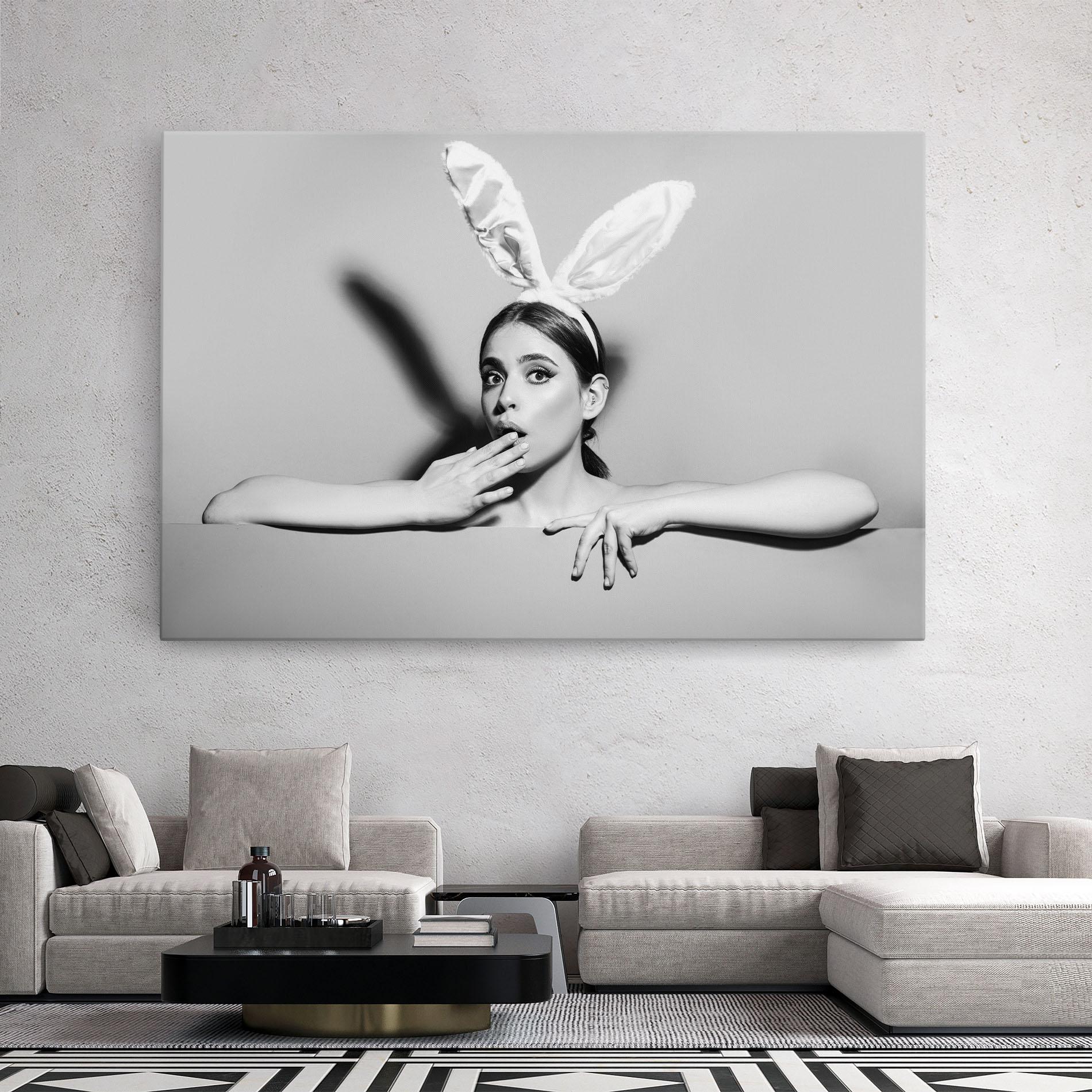 Tablou Canvas Bunny Ears Peeking mockup 2