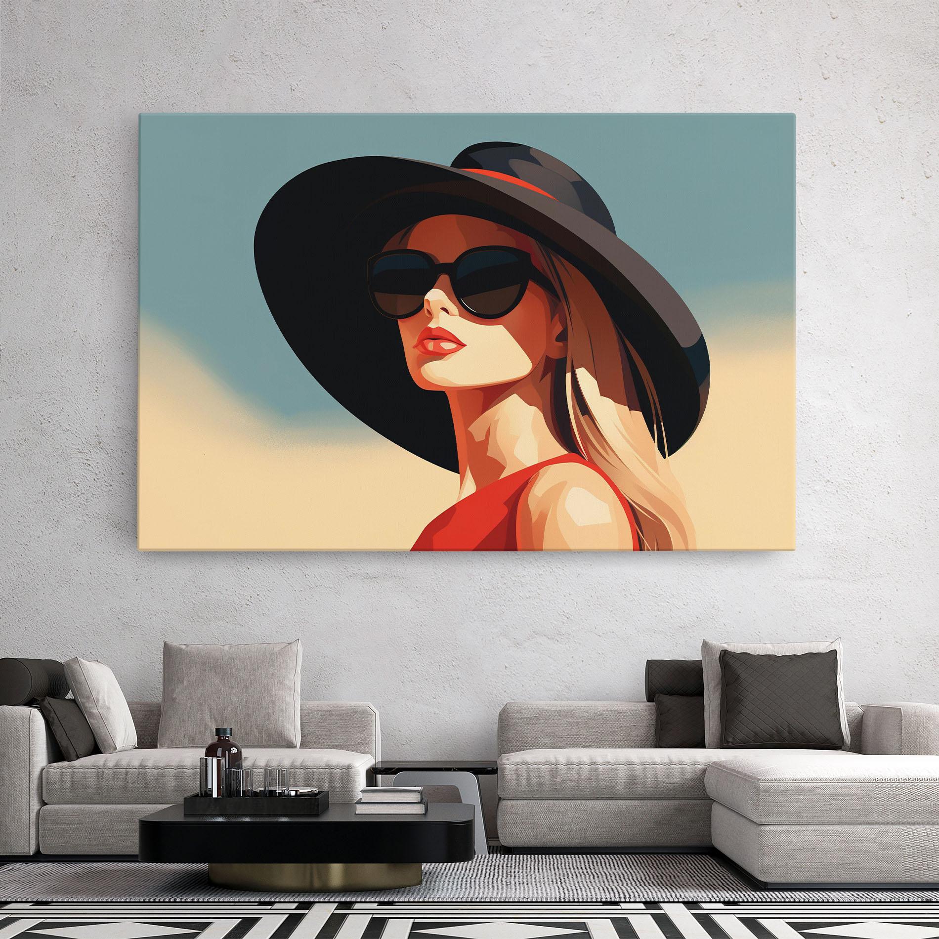 Tablou Canvas Caucasian Glamor Model mockup 2