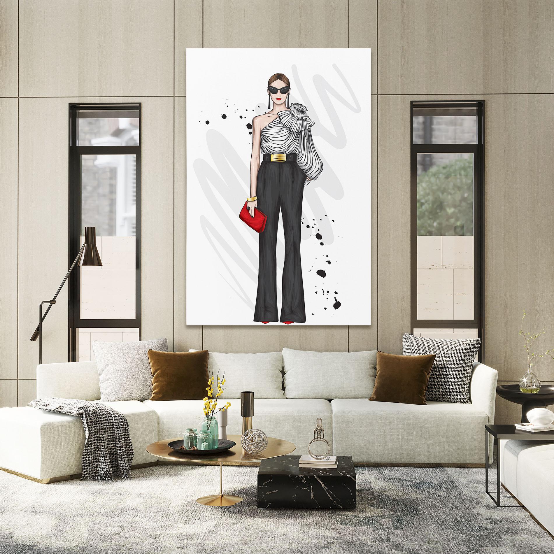 Tablou Canvas Tall Black Pants mockup 2