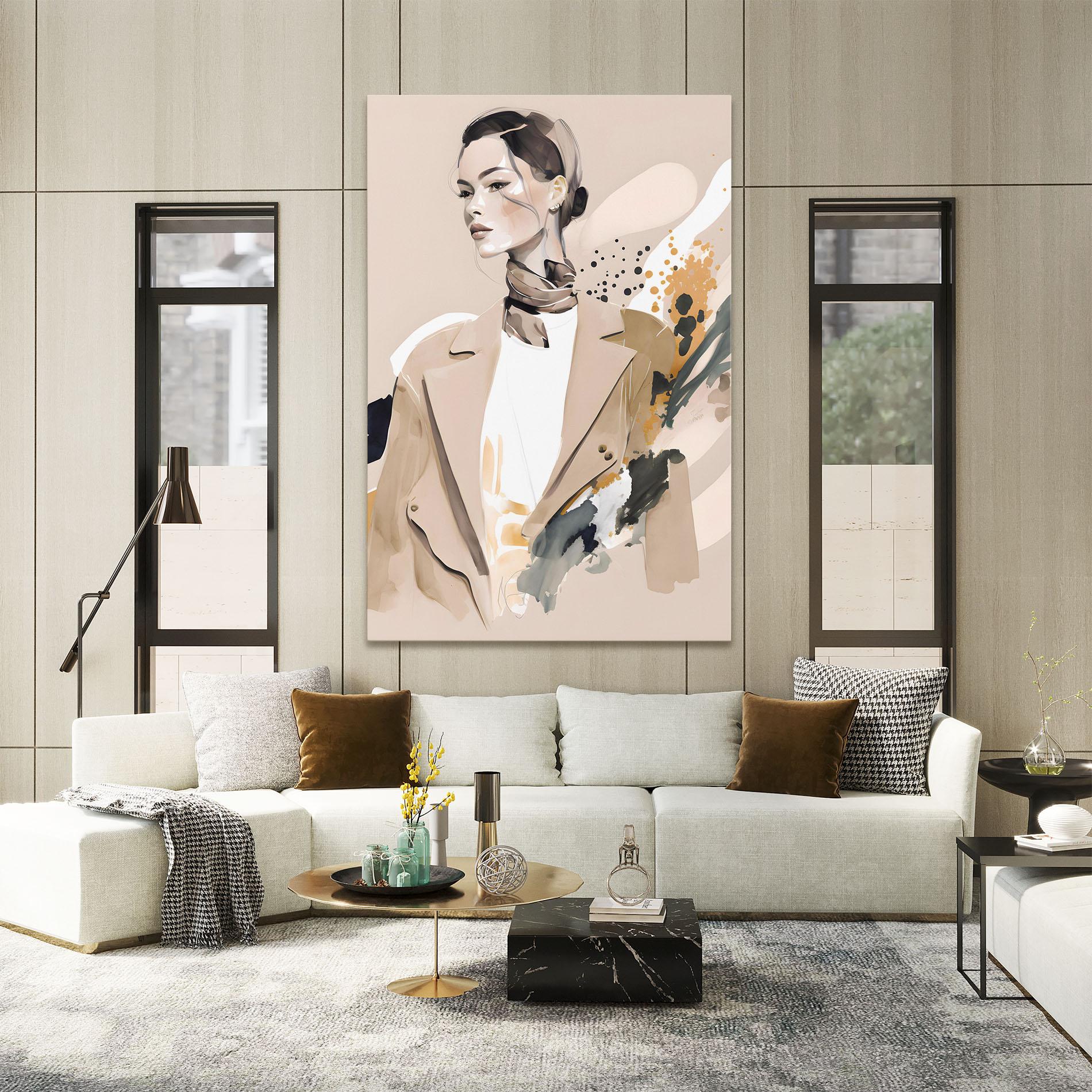 Tablou Canvas Watercolor Stylish Model mockup 2