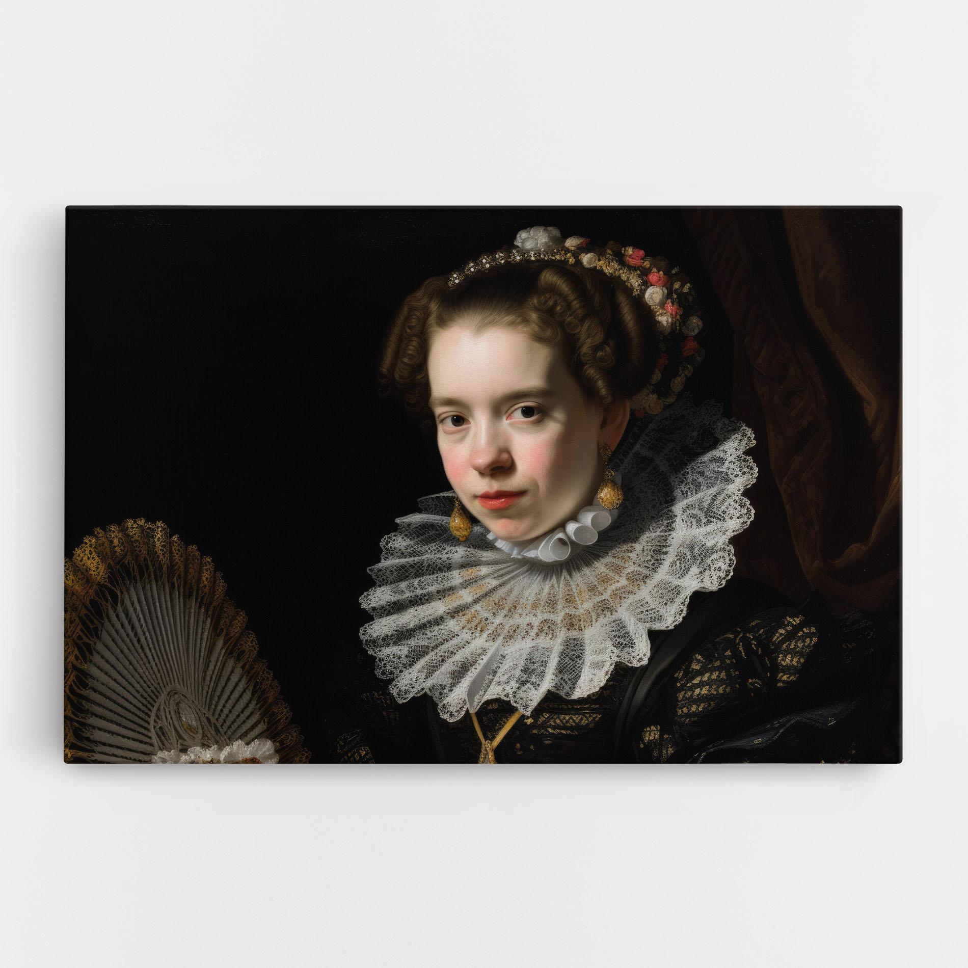 Tablou Canvas Baroque Lady Portrait mockup 0