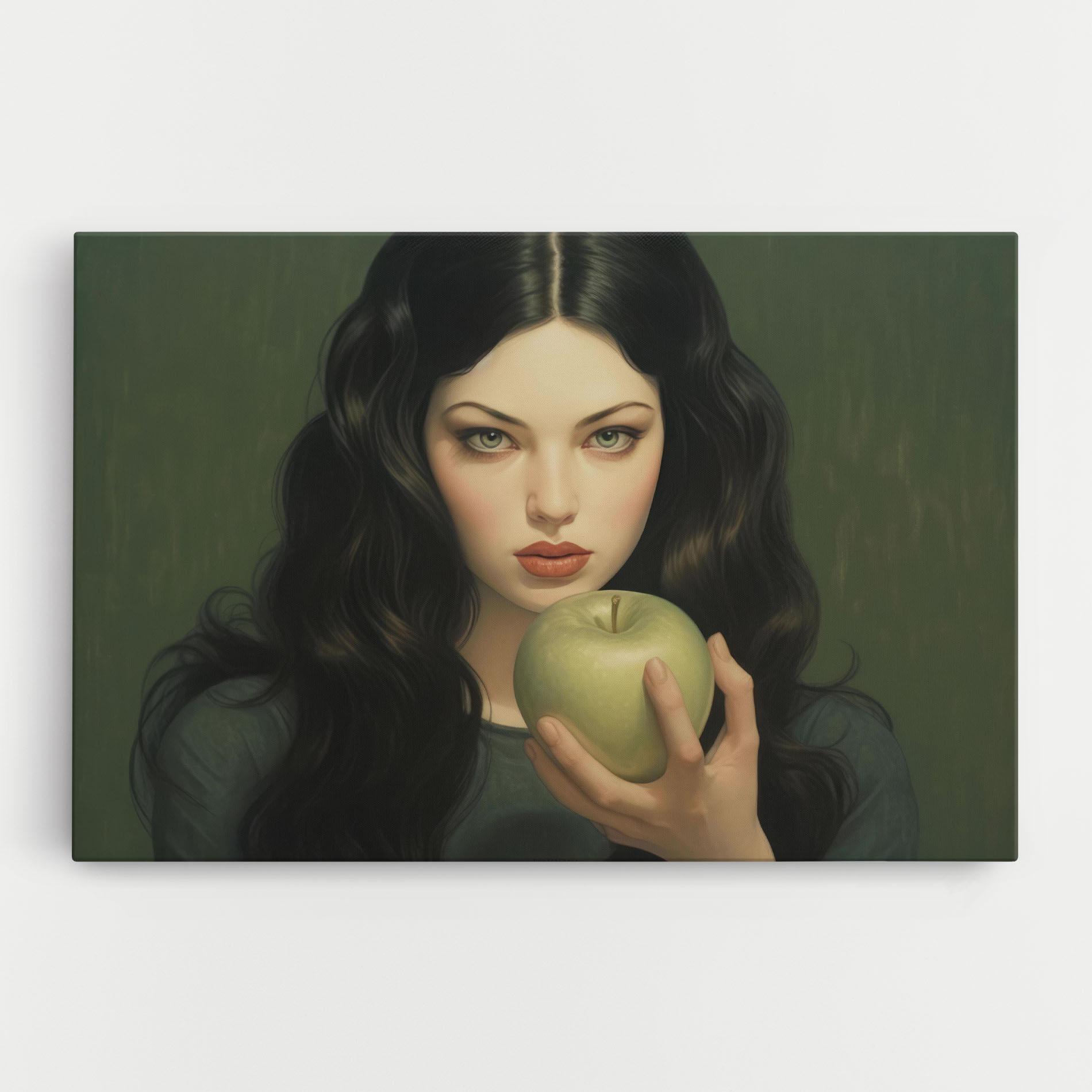 Tablou Canvas Green Apple Painting mockup 0