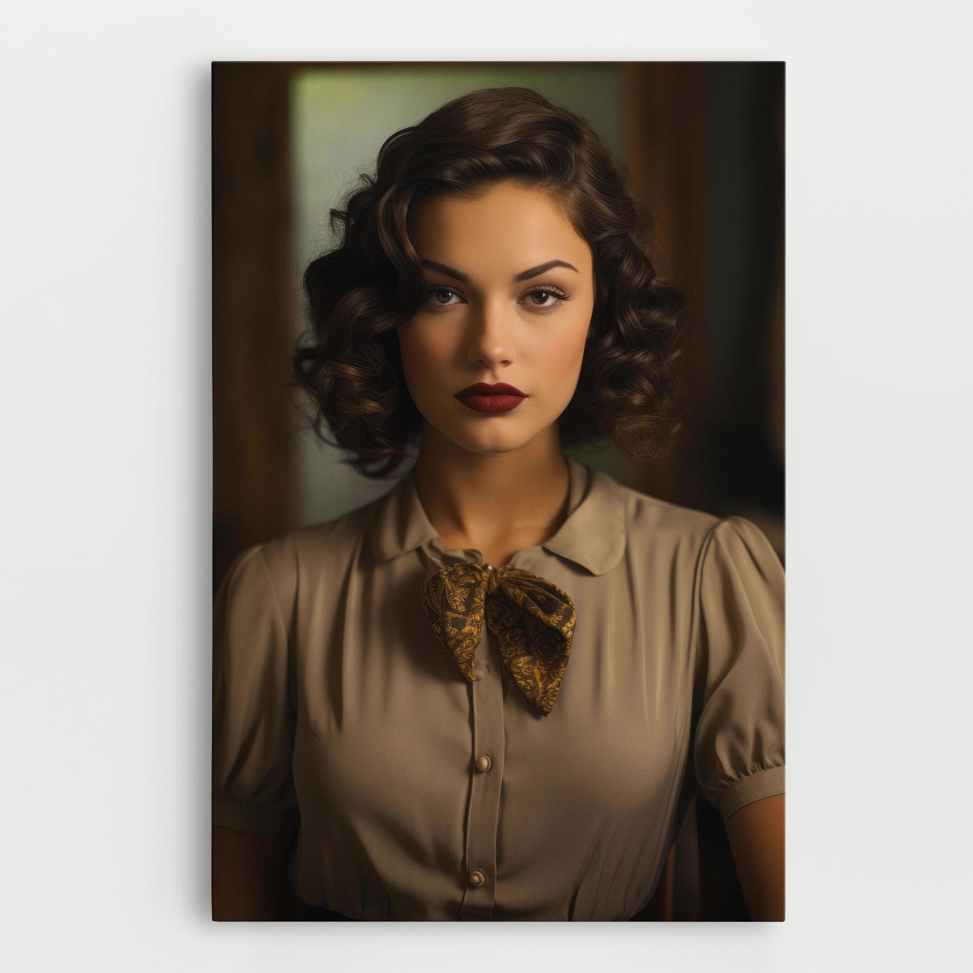 Tablou Canvas Beige Vintage Blouse mockup 0