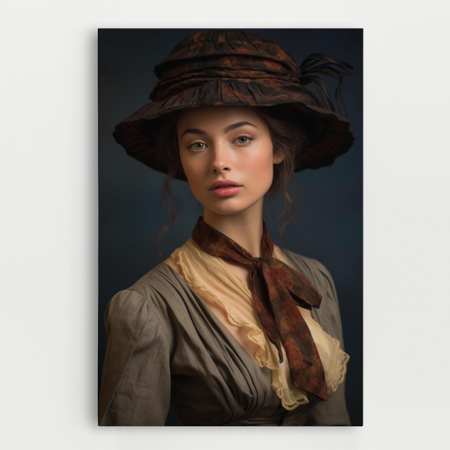 Tablou Canvas Brown Vintage Hat mockup 0