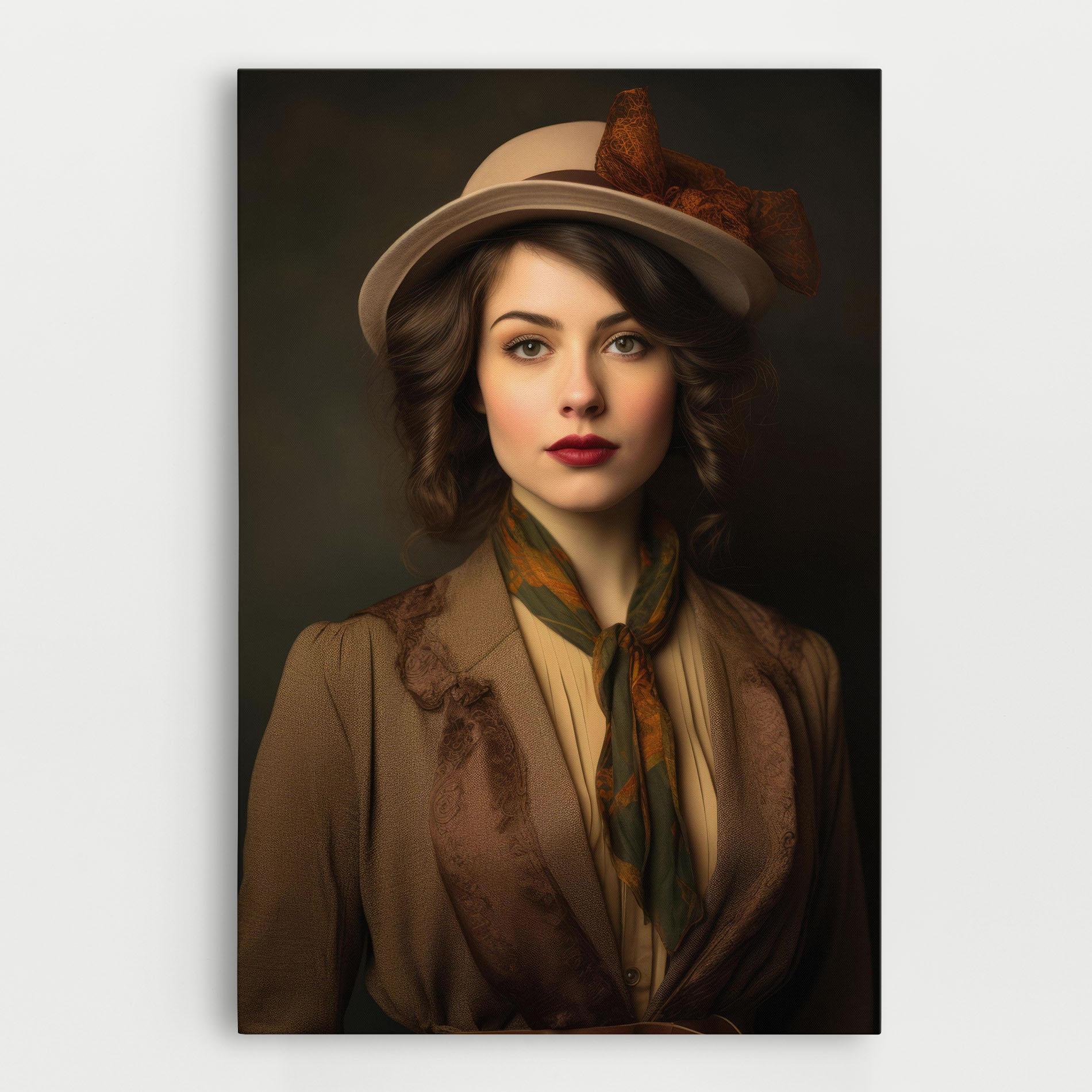 Tablou Canvas Cream Vintage Hat mockup 0