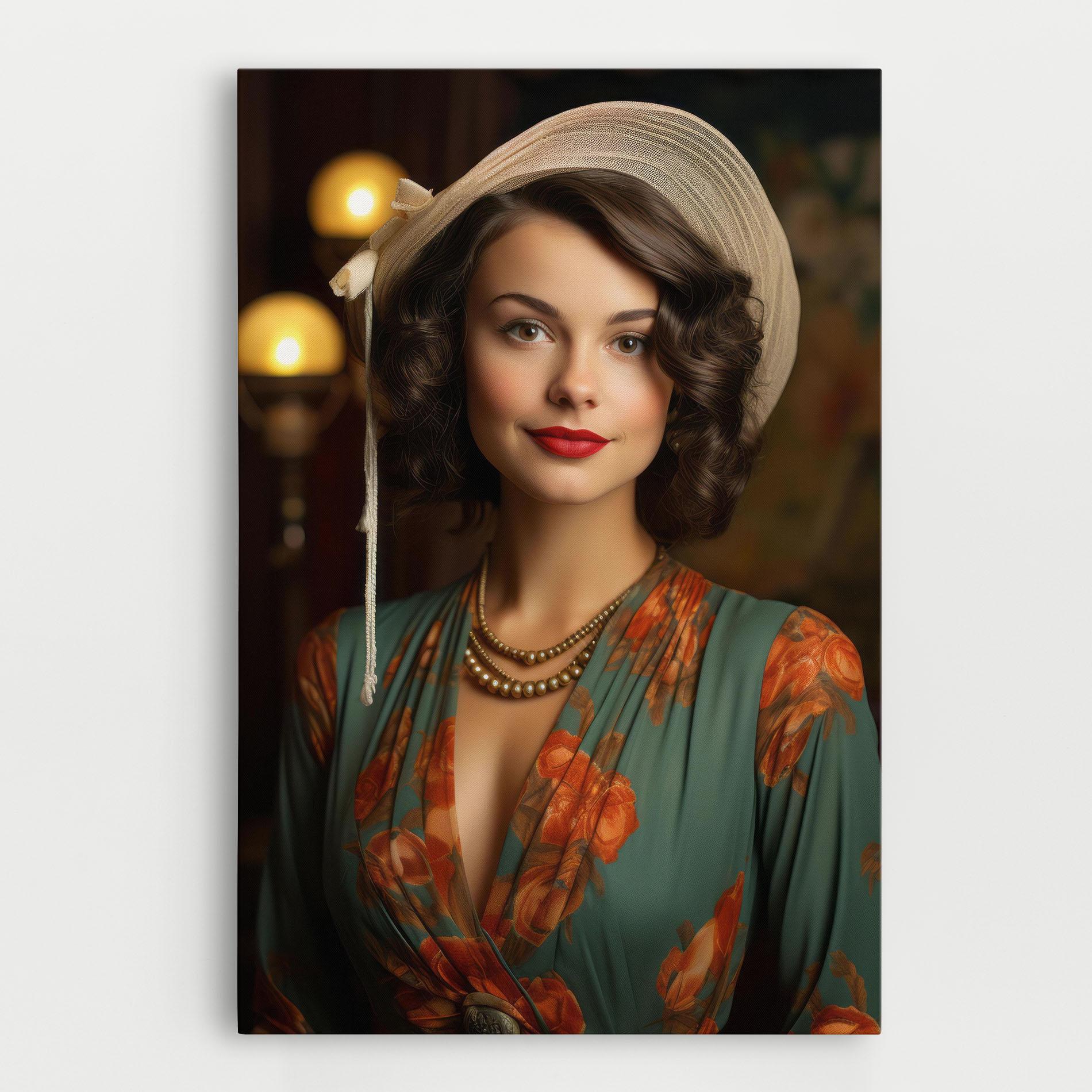 Tablou Canvas Green Orange Blouse mockup 0