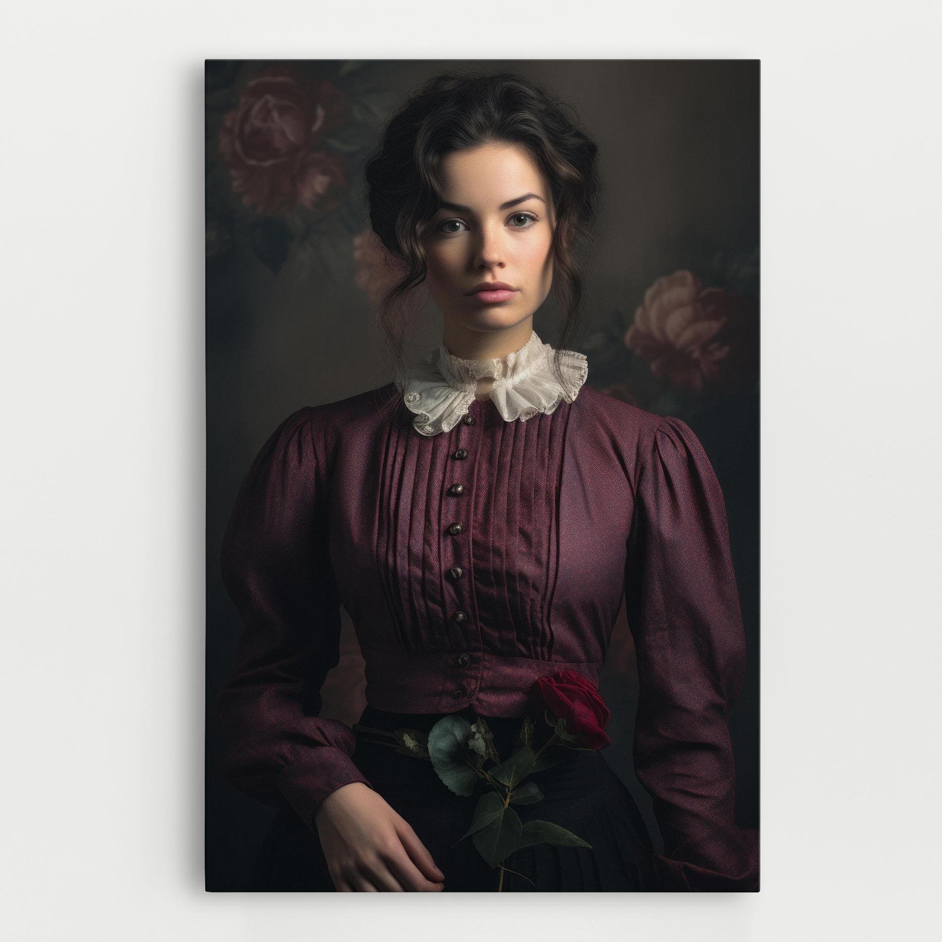 Tablou Canvas Holding Vintage Rose mockup 0