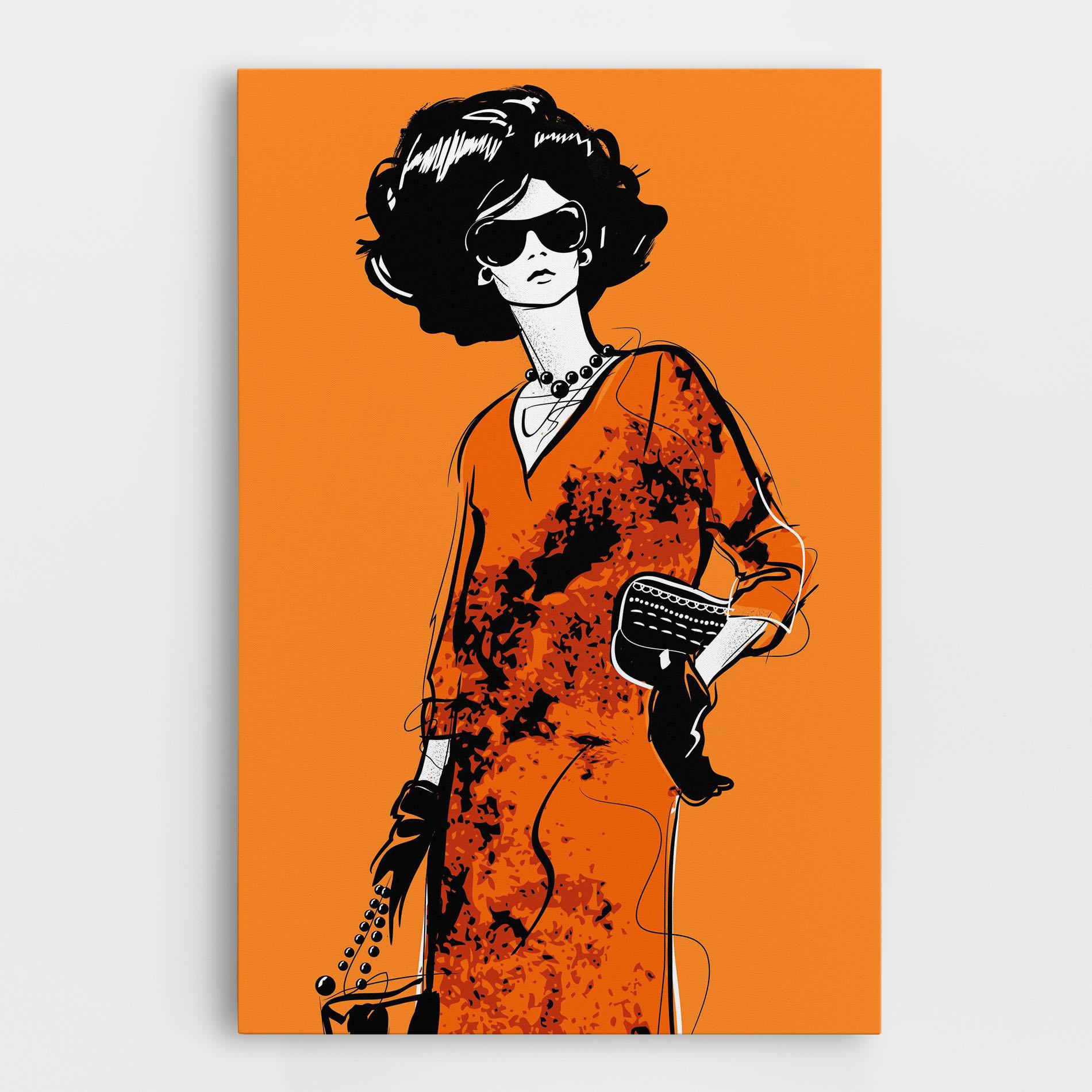 Tablou Canvas Old Orange Dress mockup 0
