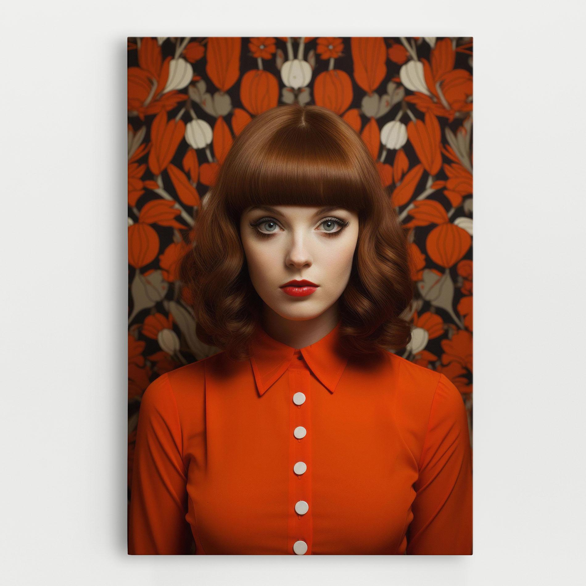 Tablou Canvas Orange Blouse Woman mockup 0