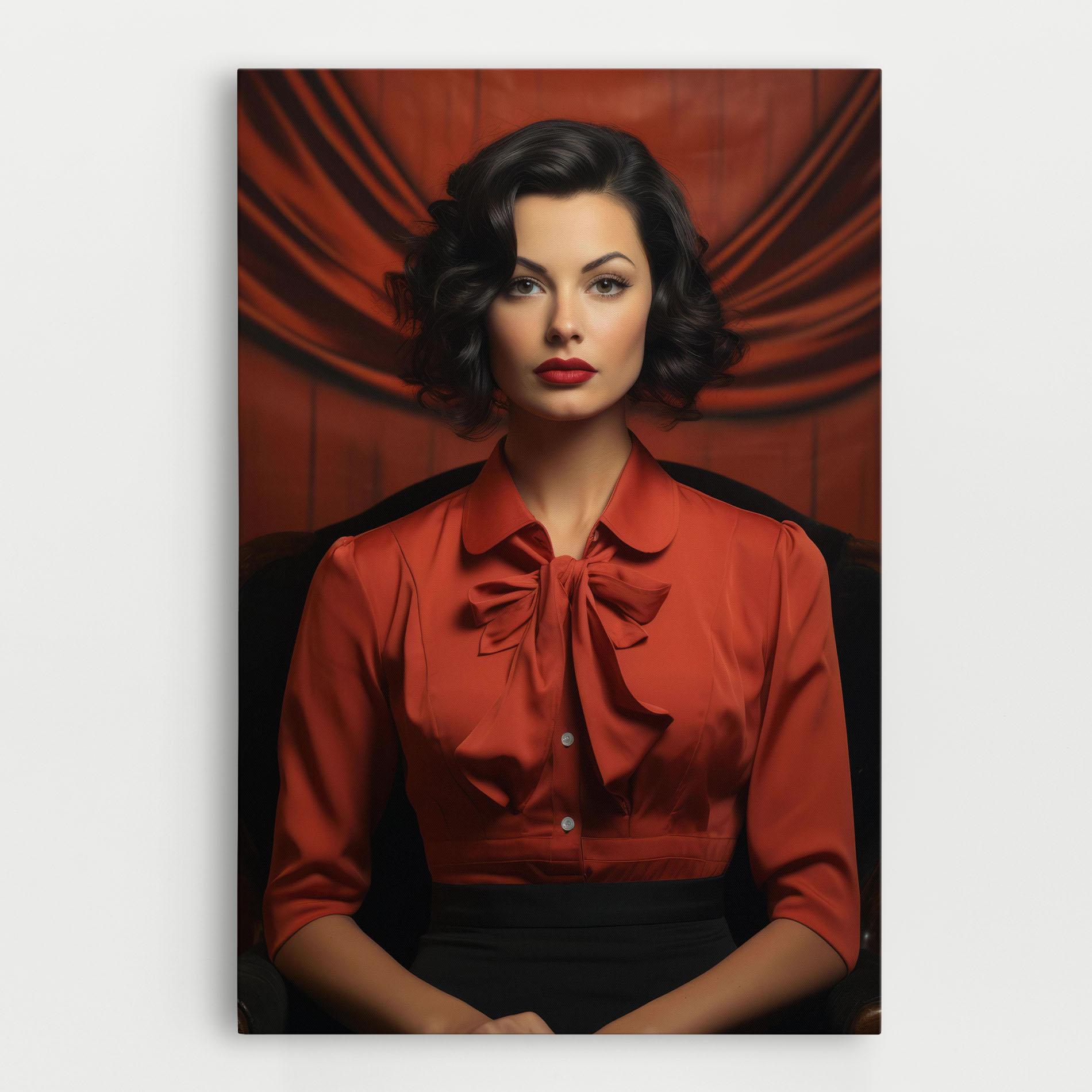 Tablou Canvas Pretty Red Blouse mockup 0