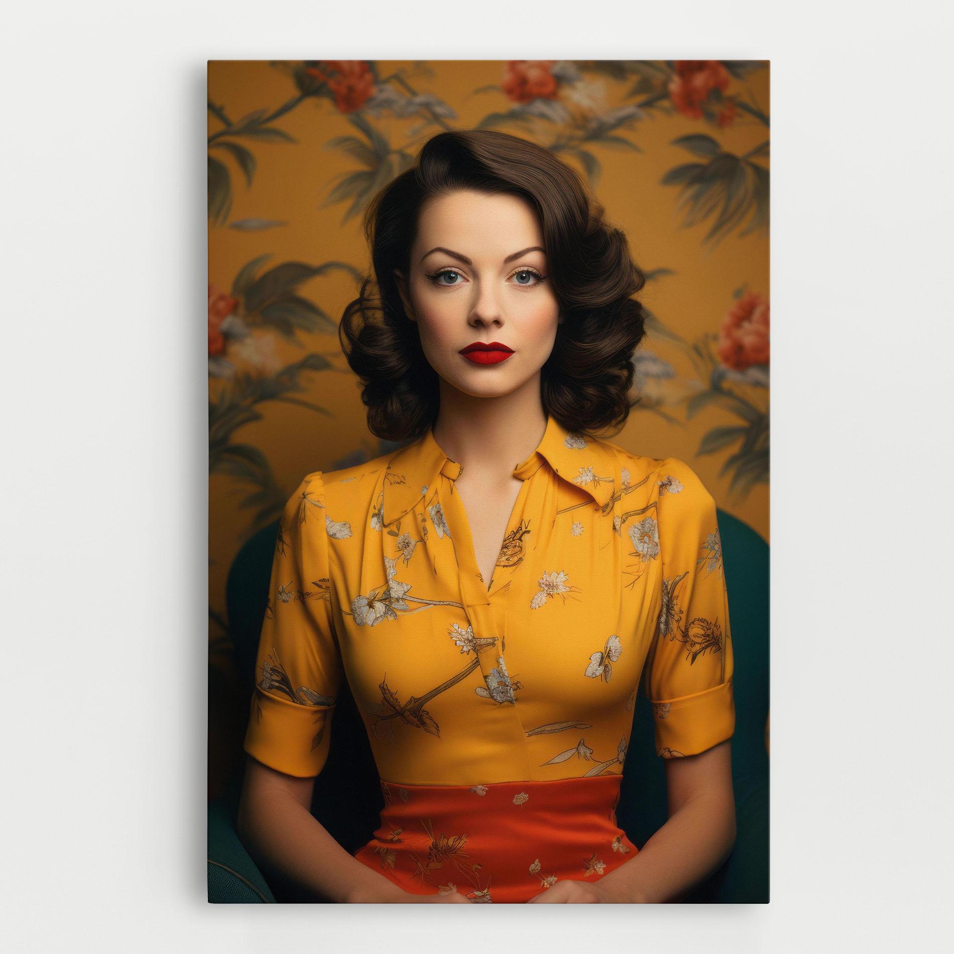 Tablou Canvas Yellow Red Dress mockup 0