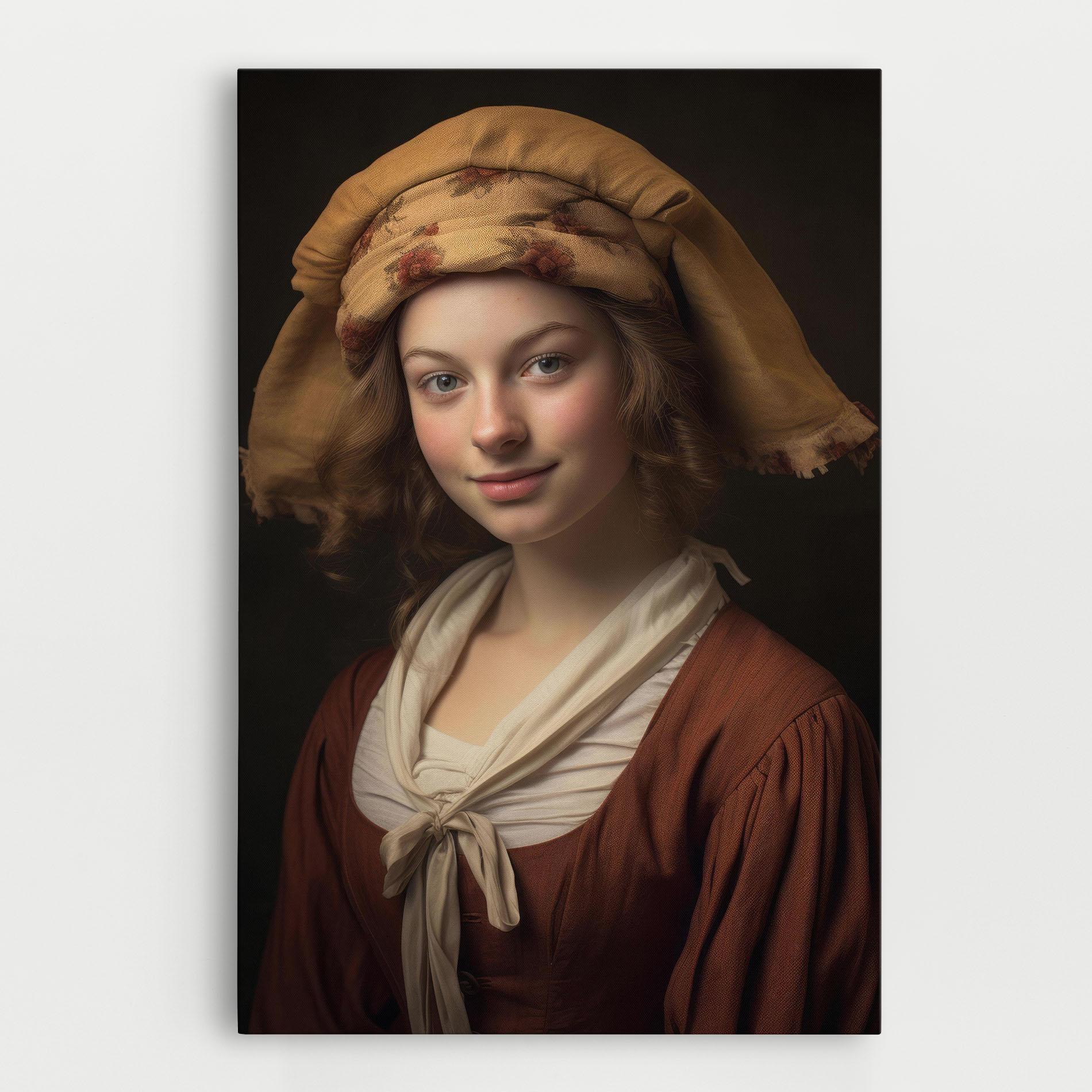 Tablou Canvas Young Vintage Woman mockup 0