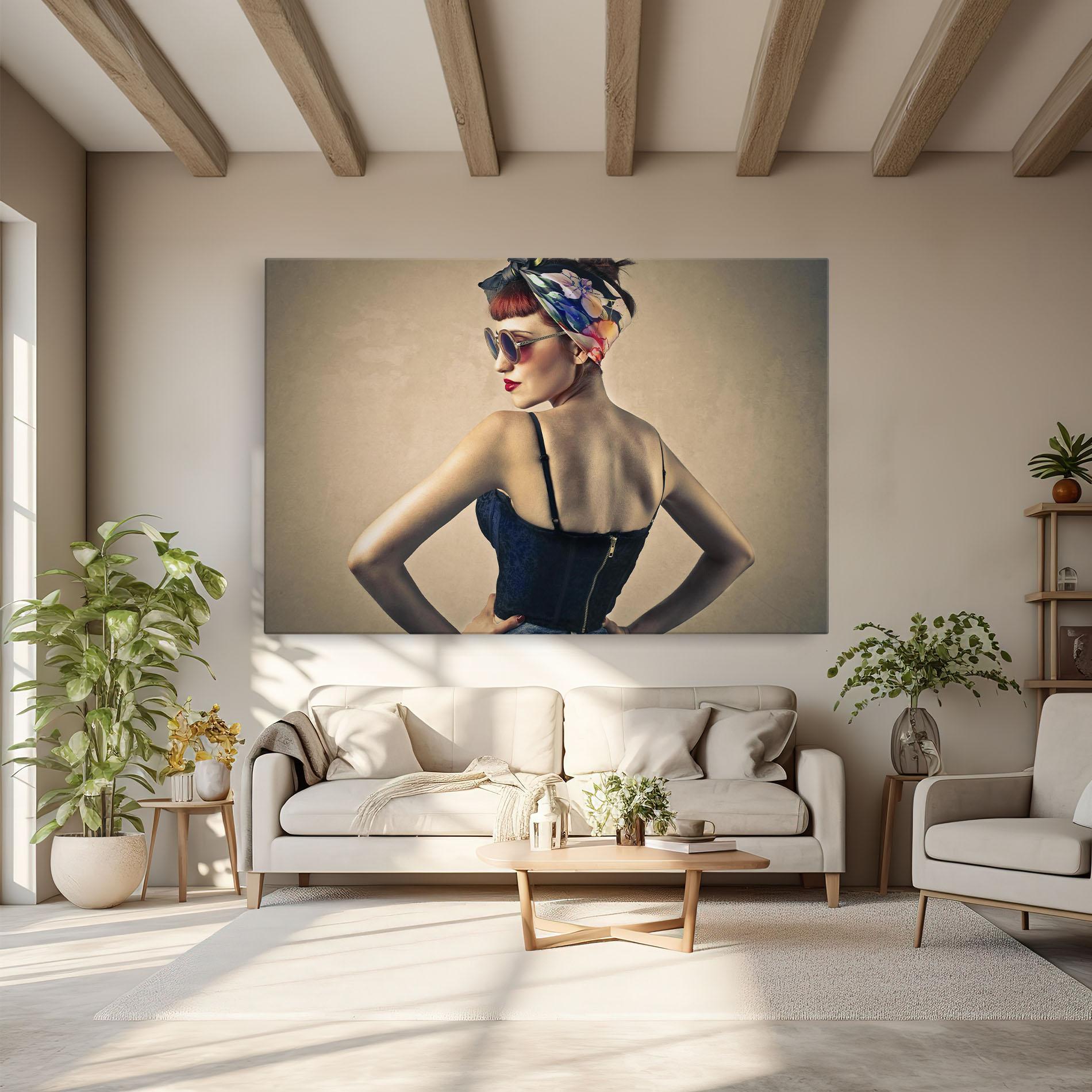 Tablou Canvas Pin Up Girl mockup 6