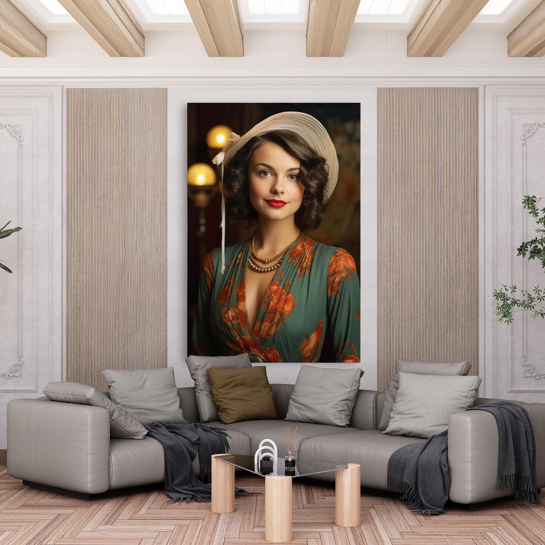 Tablou Canvas Green Orange Blouse mockup 6