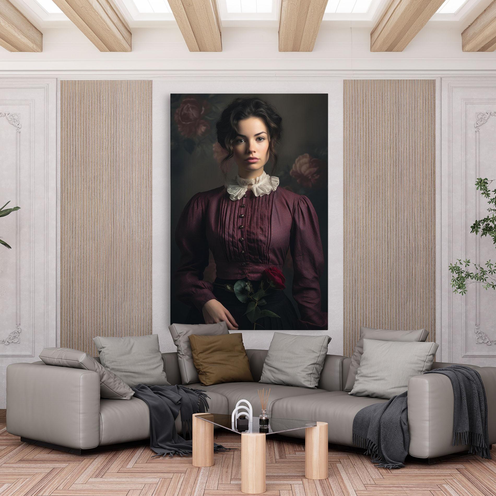 Tablou Canvas Holding Vintage Rose mockup 6