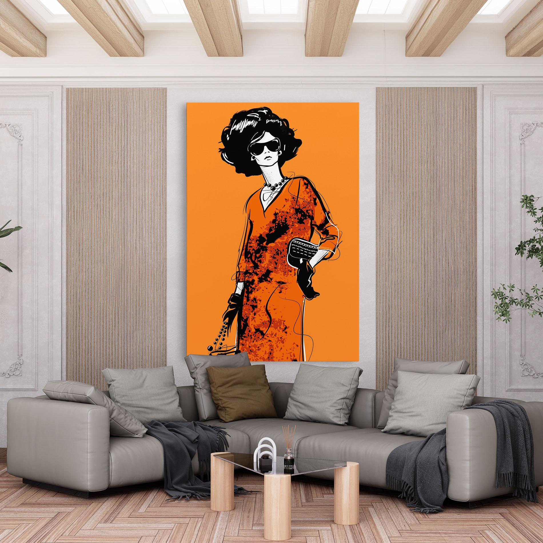 Tablou Canvas Old Orange Dress mockup 6