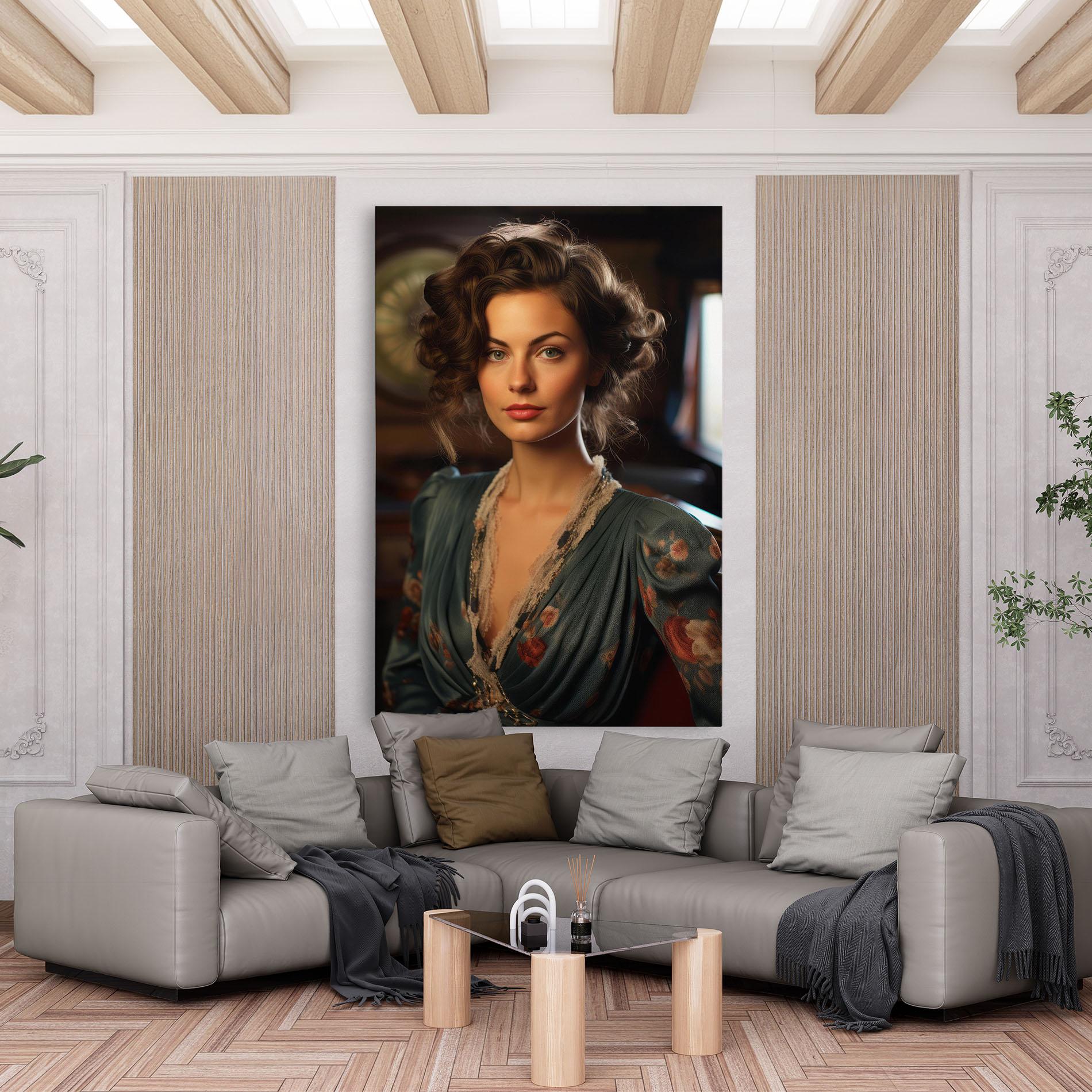 Tablou Canvas Pink Flowers Dress mockup 6