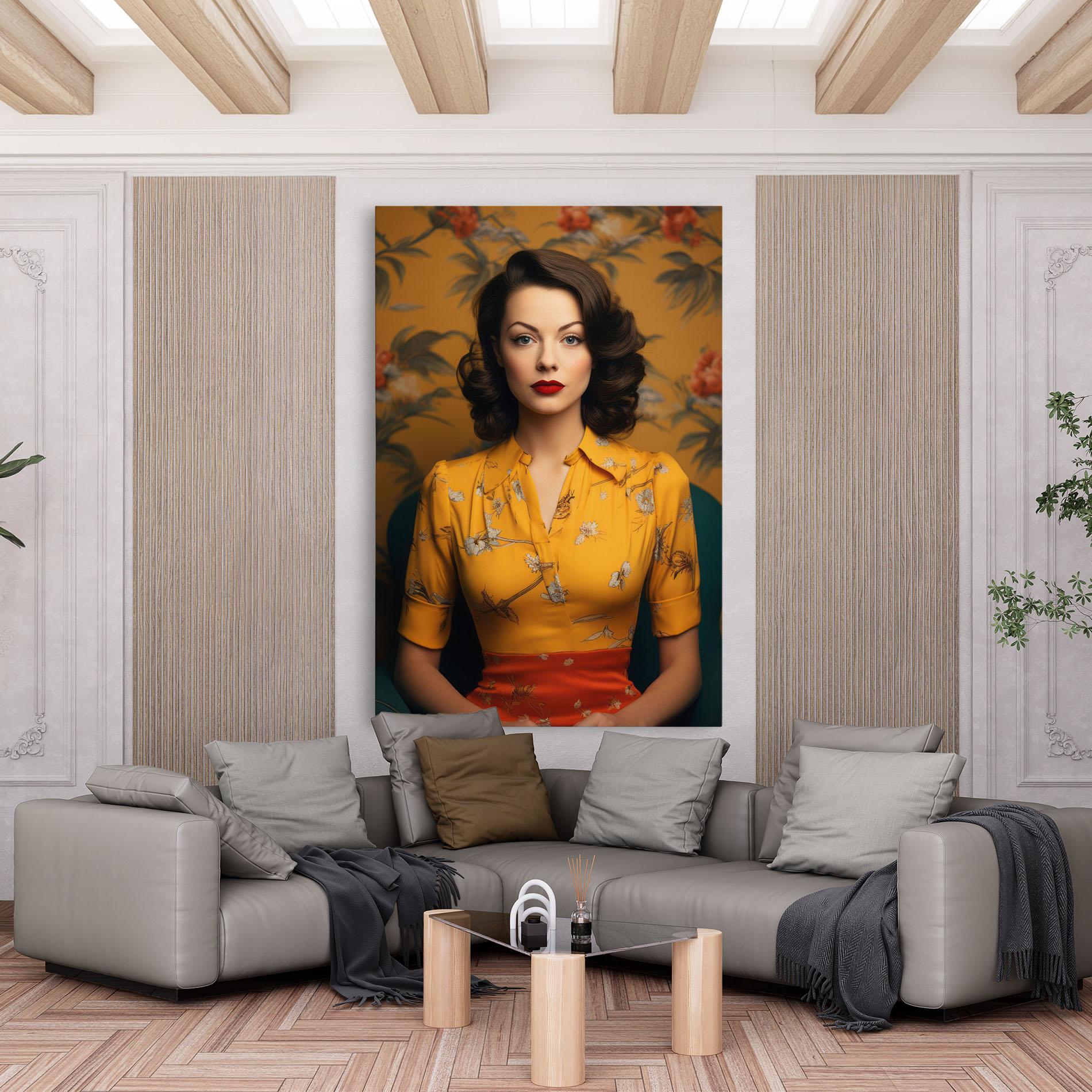 Tablou Canvas Yellow Red Dress mockup 6