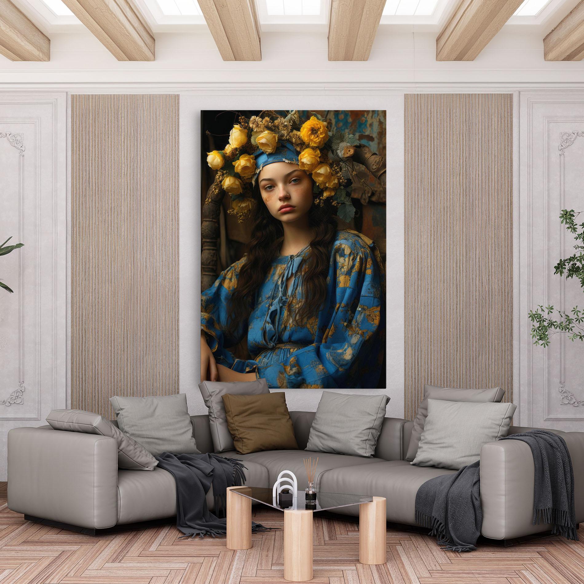 Tablou Canvas Yellow Rose Dress mockup 6