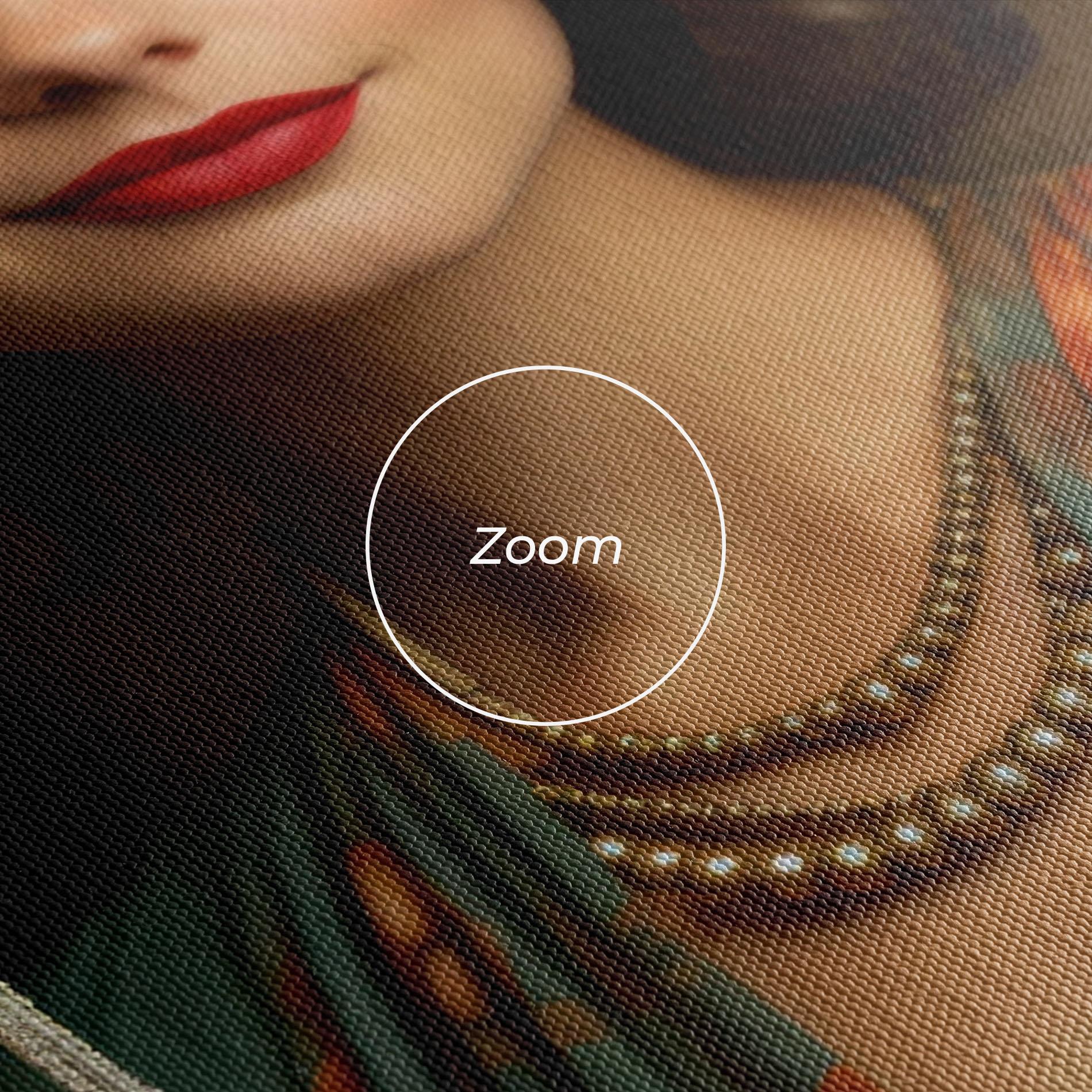 Tablou Canvas Green Orange Blouse mockup 3