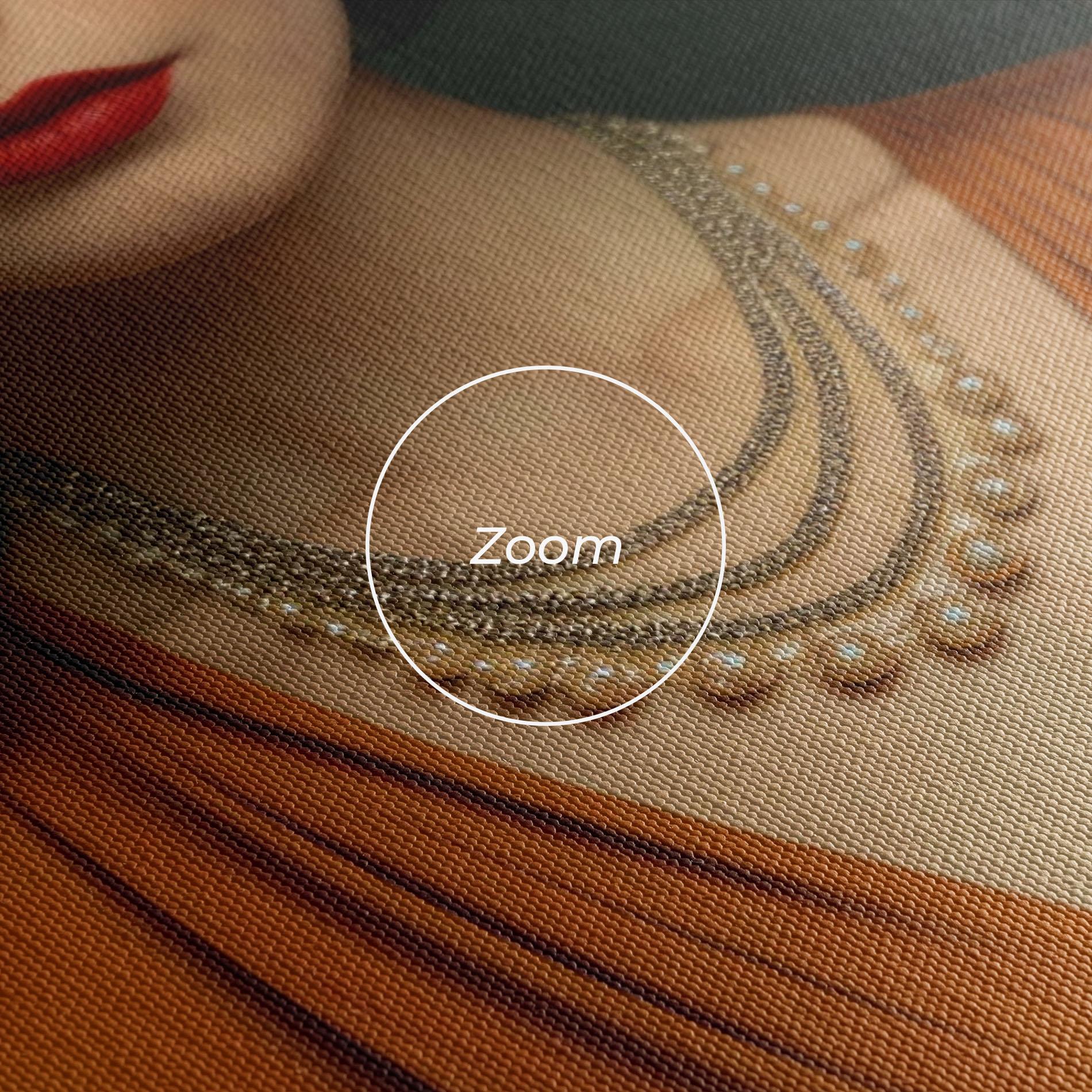 Tablou Canvas Orange Blouse Pearls mockup 3