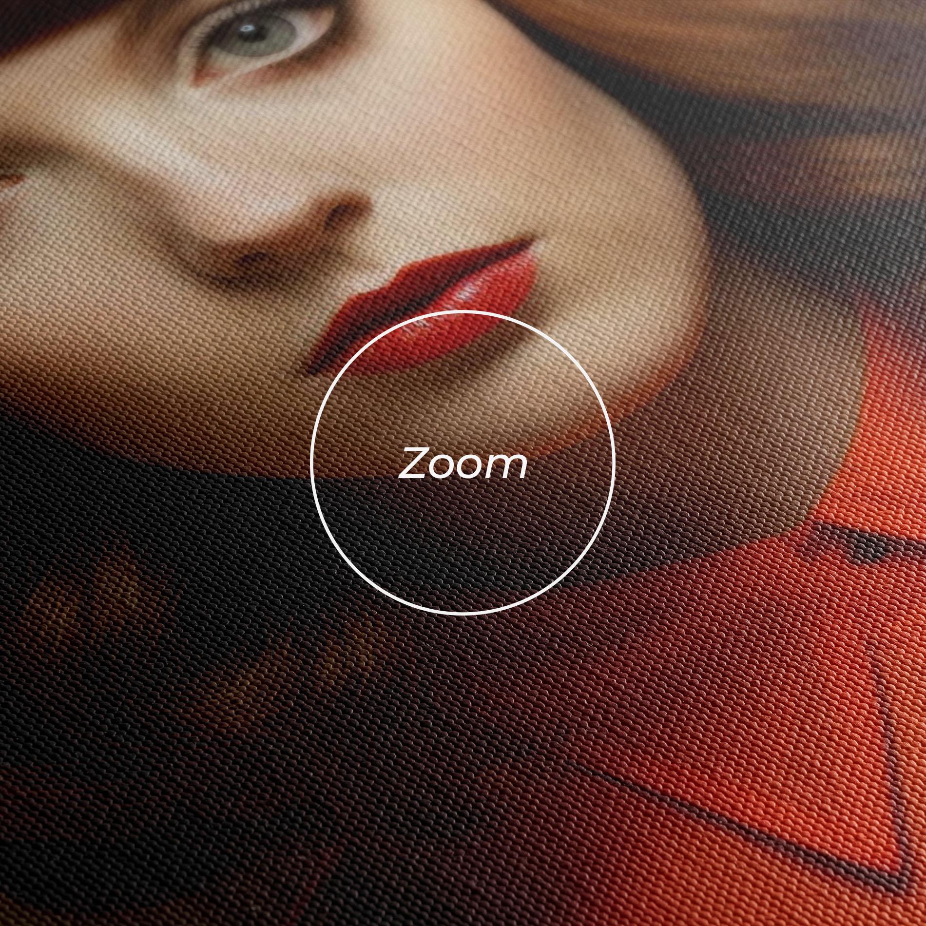 Tablou Canvas Orange Blouse Woman mockup 3