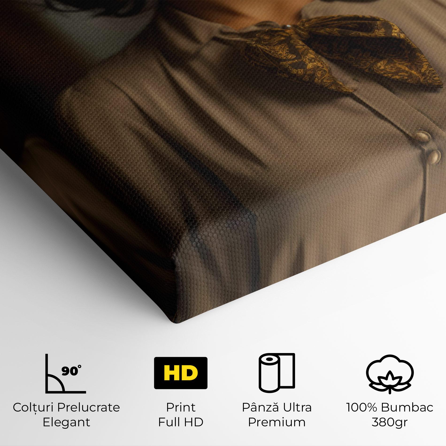 Tablou Canvas Beige Vintage Blouse mockup 4