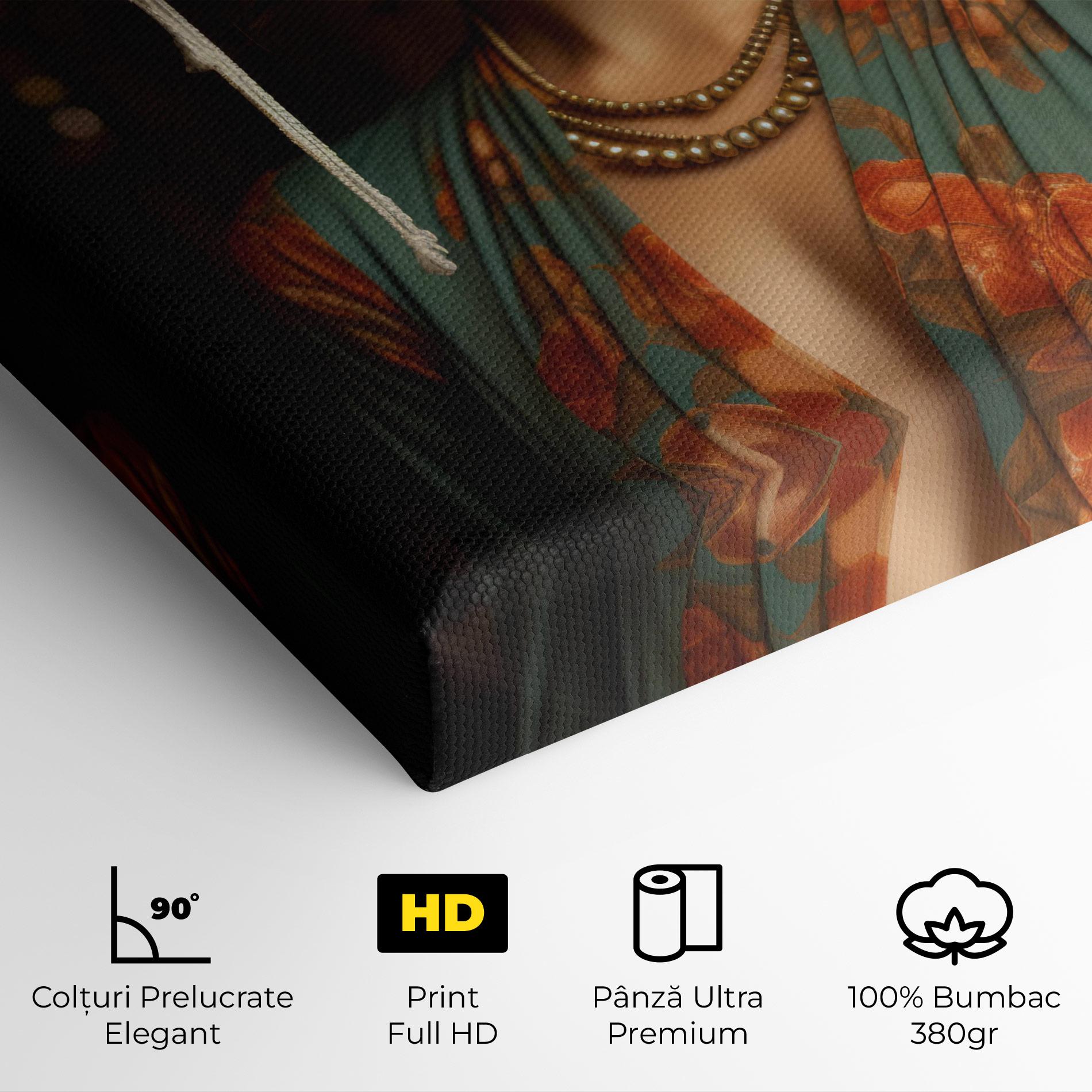 Tablou Canvas Green Orange Blouse mockup 4