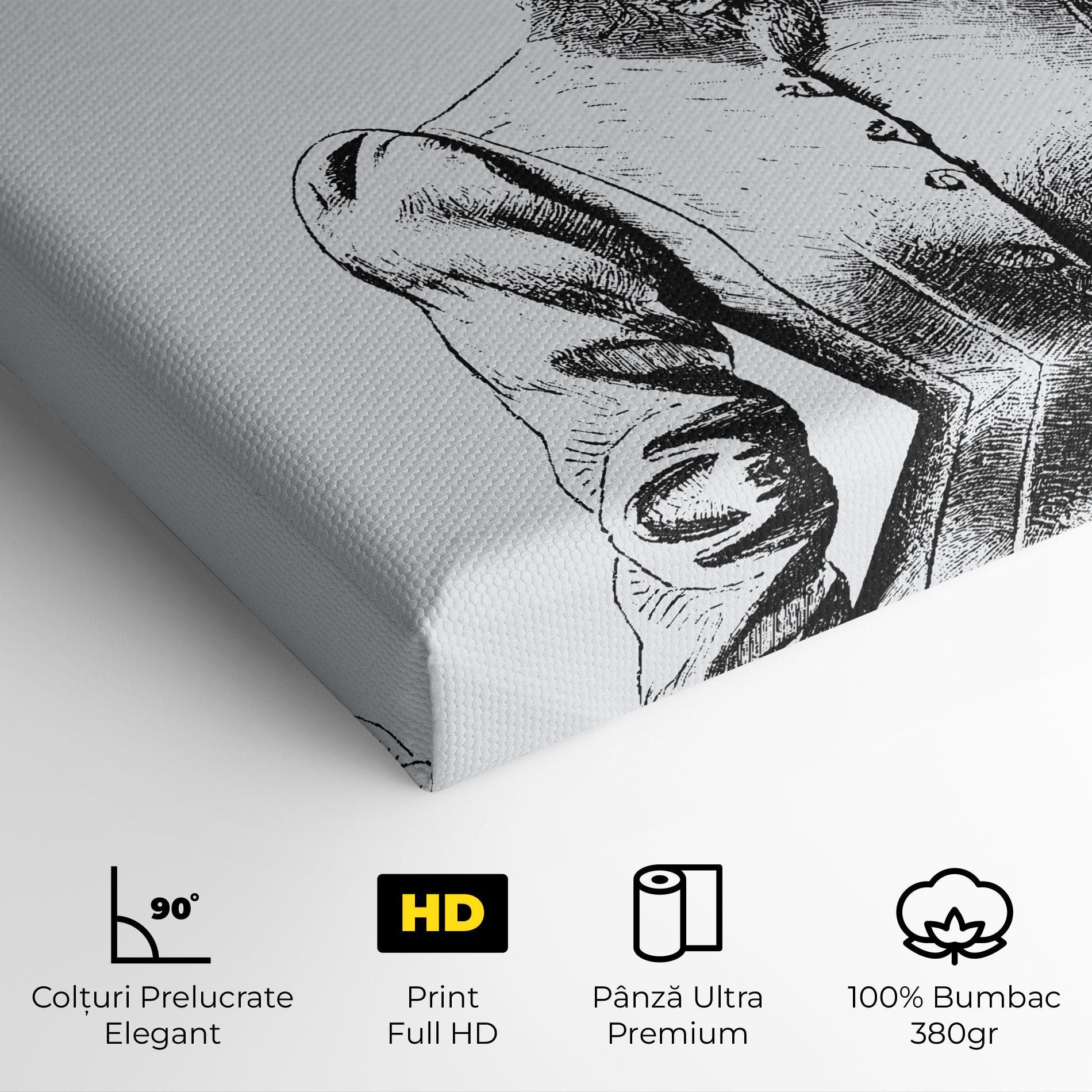 Tablou Canvas Noble Lady Hat mockup 4