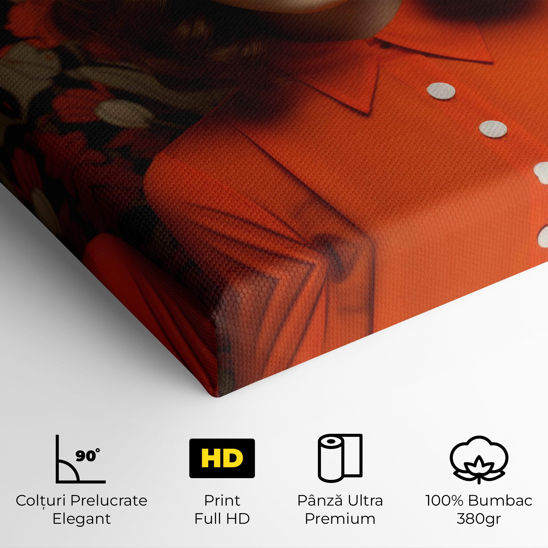 Tablou Canvas Orange Blouse Woman mockup 4