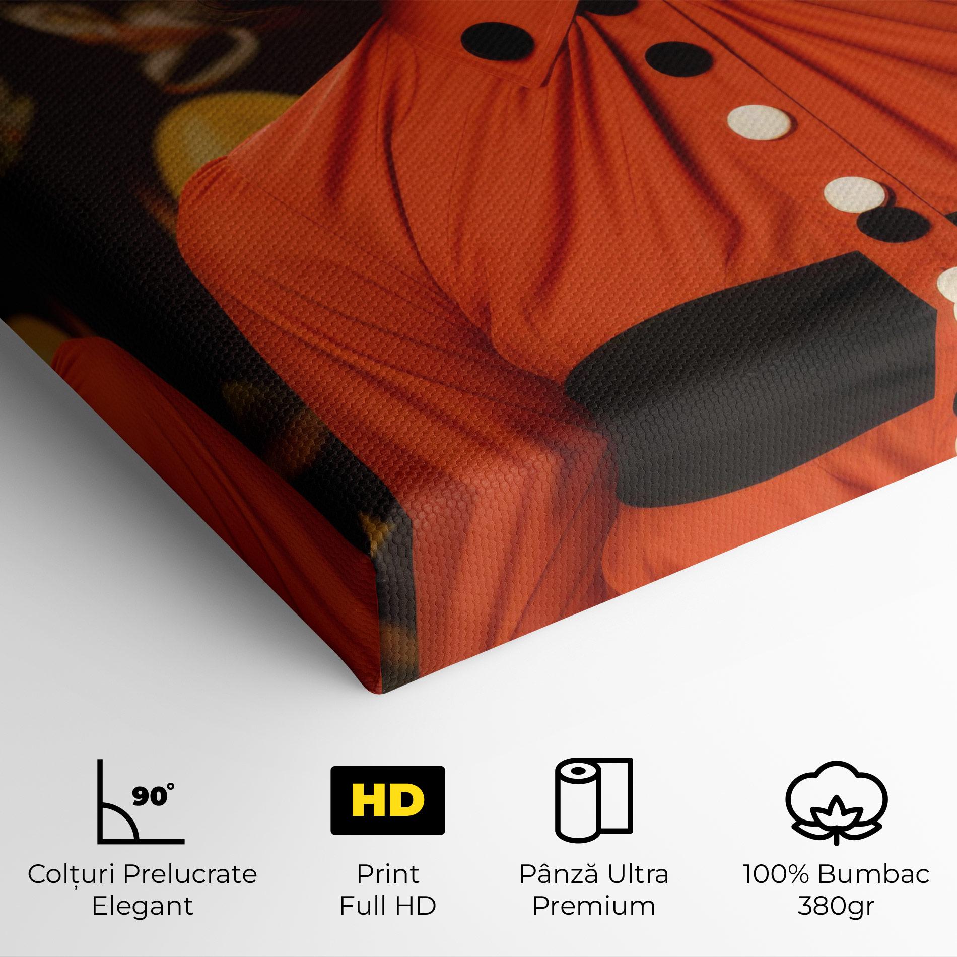 Tablou Canvas Vintage Red Black mockup 4