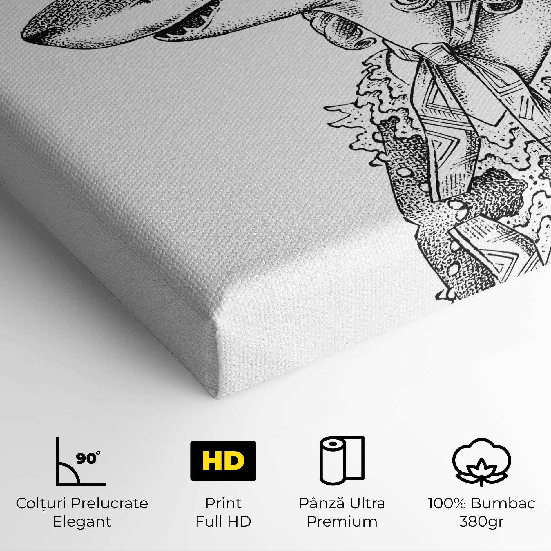 Tablou Canvas Vintage Shark mockup 4